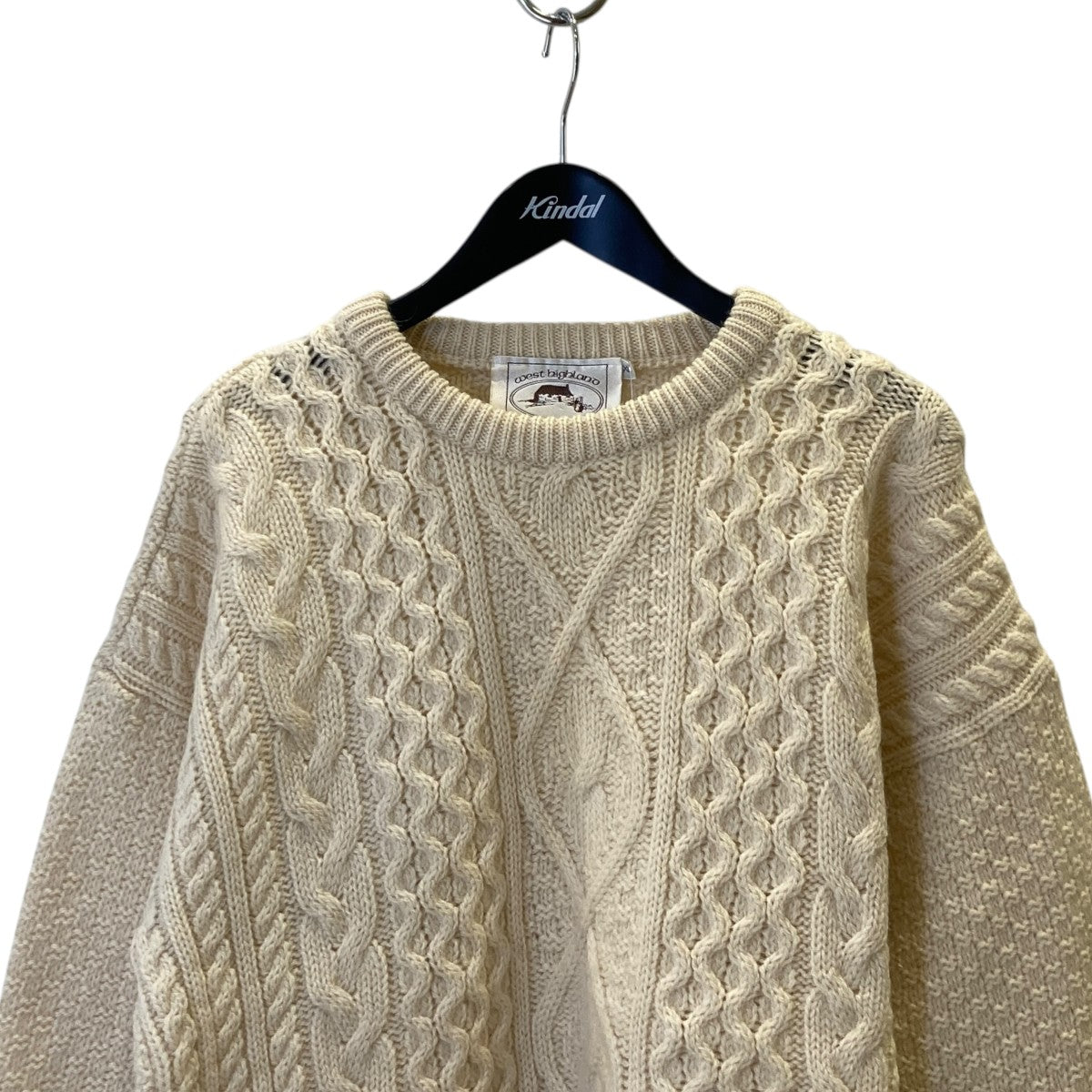 west highland woollens フィッシャーマンセーターアランニット 古着・中古-2枚目のアイテム画像