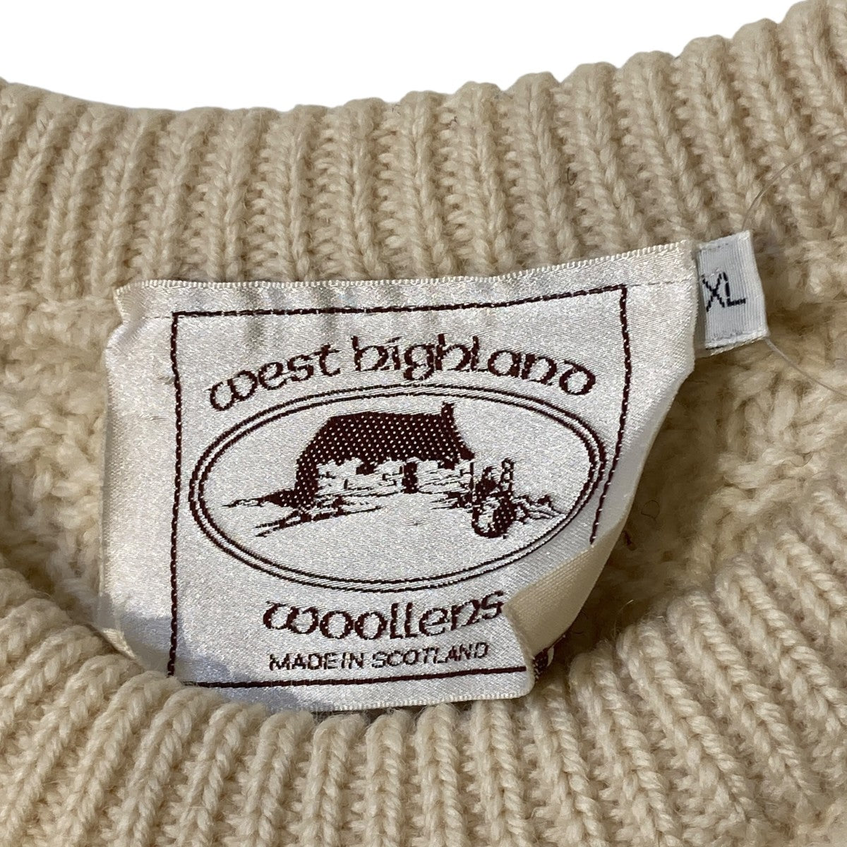 west highland woollens フィッシャーマンセーターアランニット 古着・中古-4枚目のアイテム画像