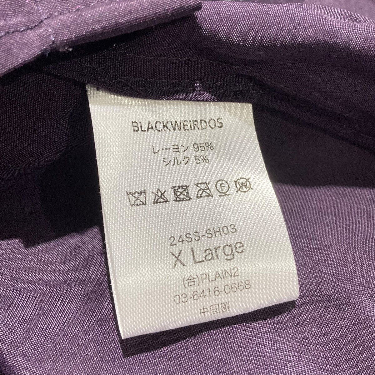 Black Weirdos 刺繍オープンカラーシャツ24SS-SH03 古着・中古-5枚目のアイテム画像