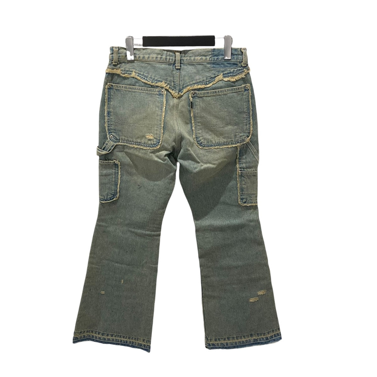 FACCIES 25AWFADED DOUBLE KNEE PAINTER FLARE PTデニムパンツF25W03004 古着・中古-2枚目のアイテム画像