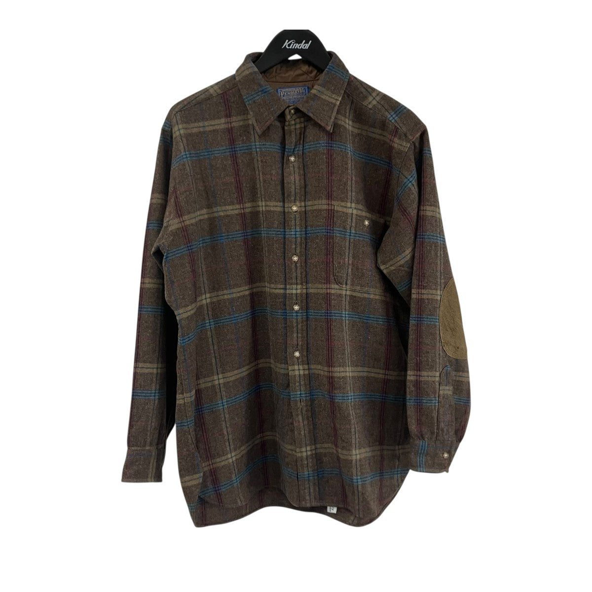 PENDLETON 70s エルボーパッチ USA製ネルシャツ 古着・中古-1枚目のアイテム画像