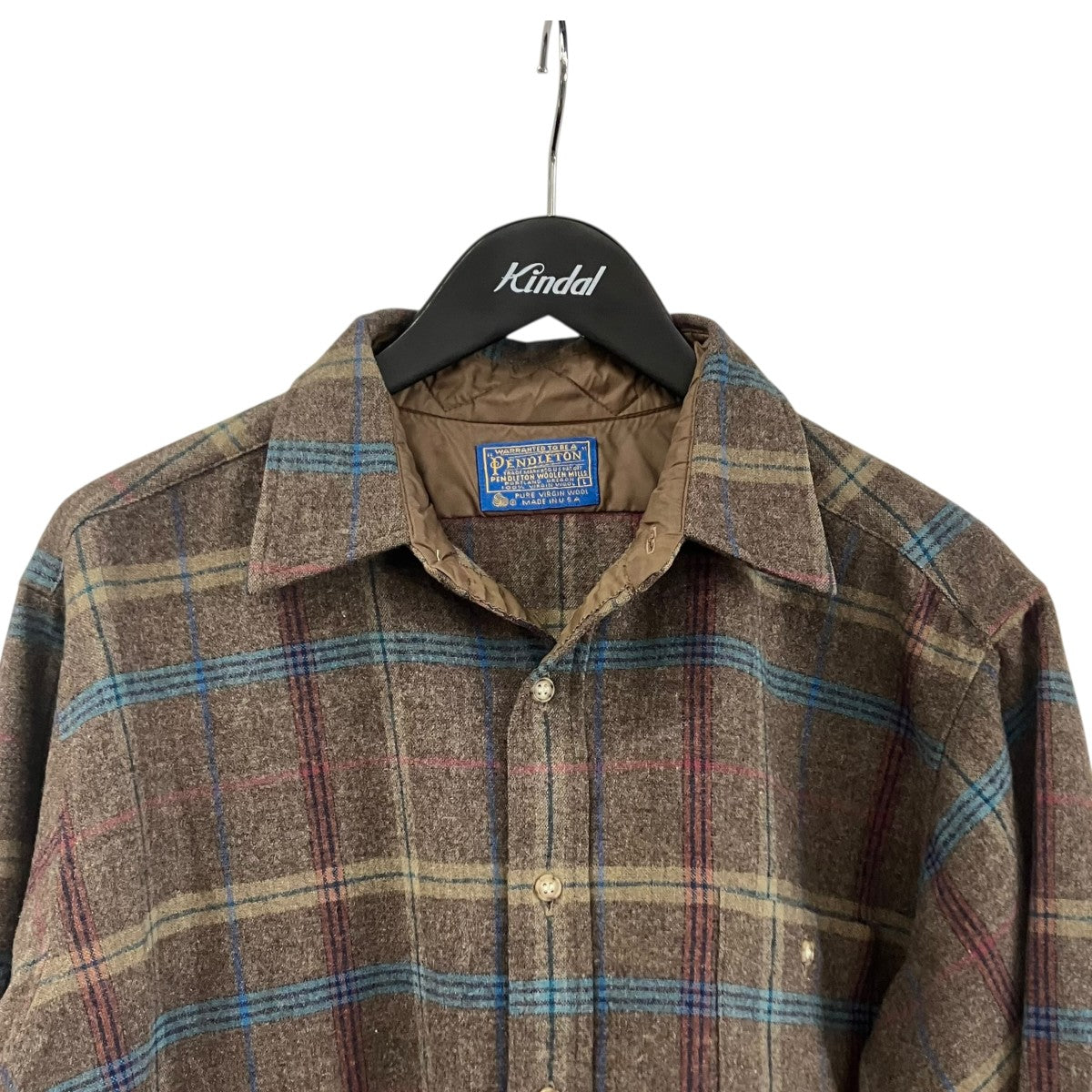 PENDLETON 70s エルボーパッチ USA製ネルシャツ 古着・中古-3枚目のアイテム画像