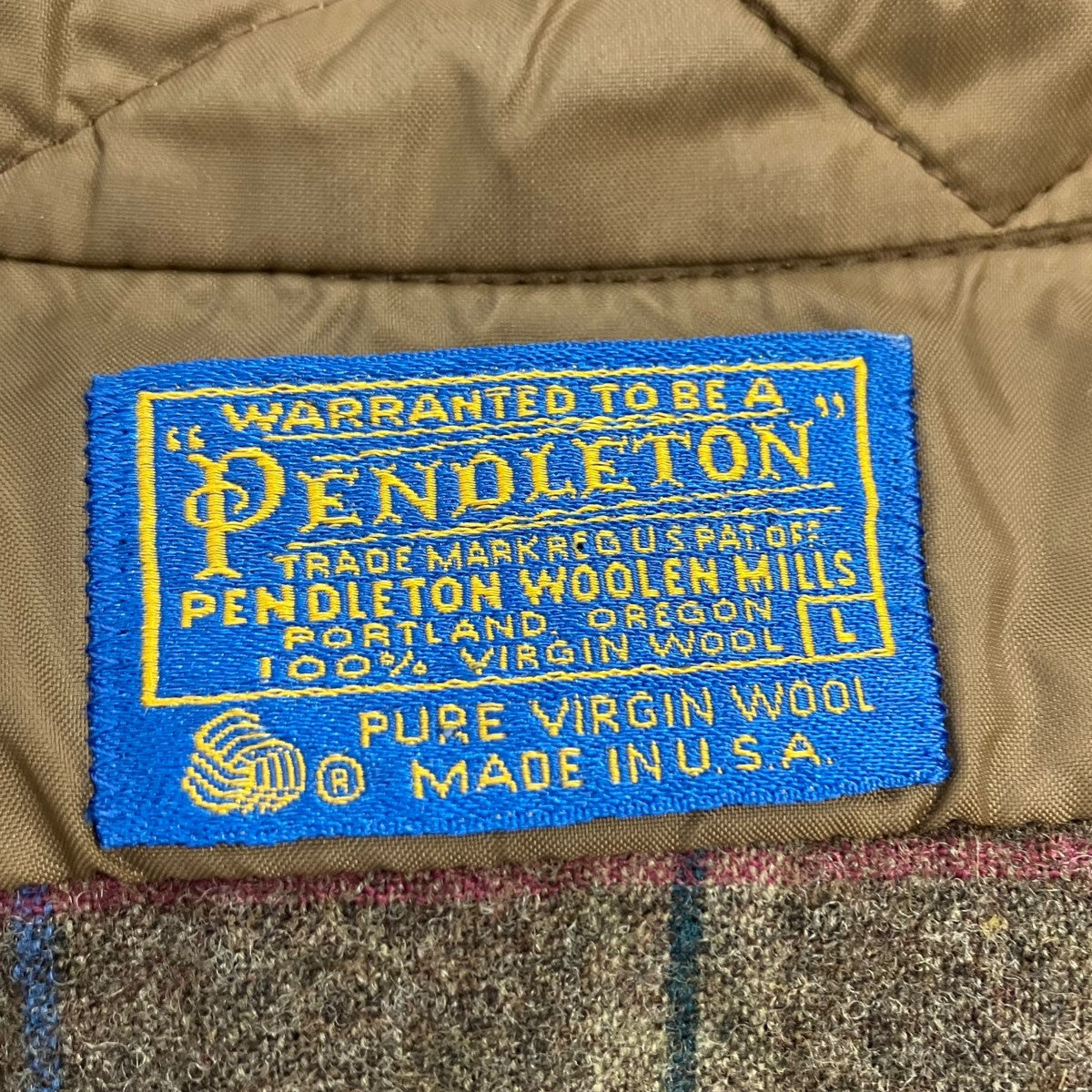 PENDLETON 70s エルボーパッチ USA製ネルシャツ 古着・中古-5枚目のアイテム画像