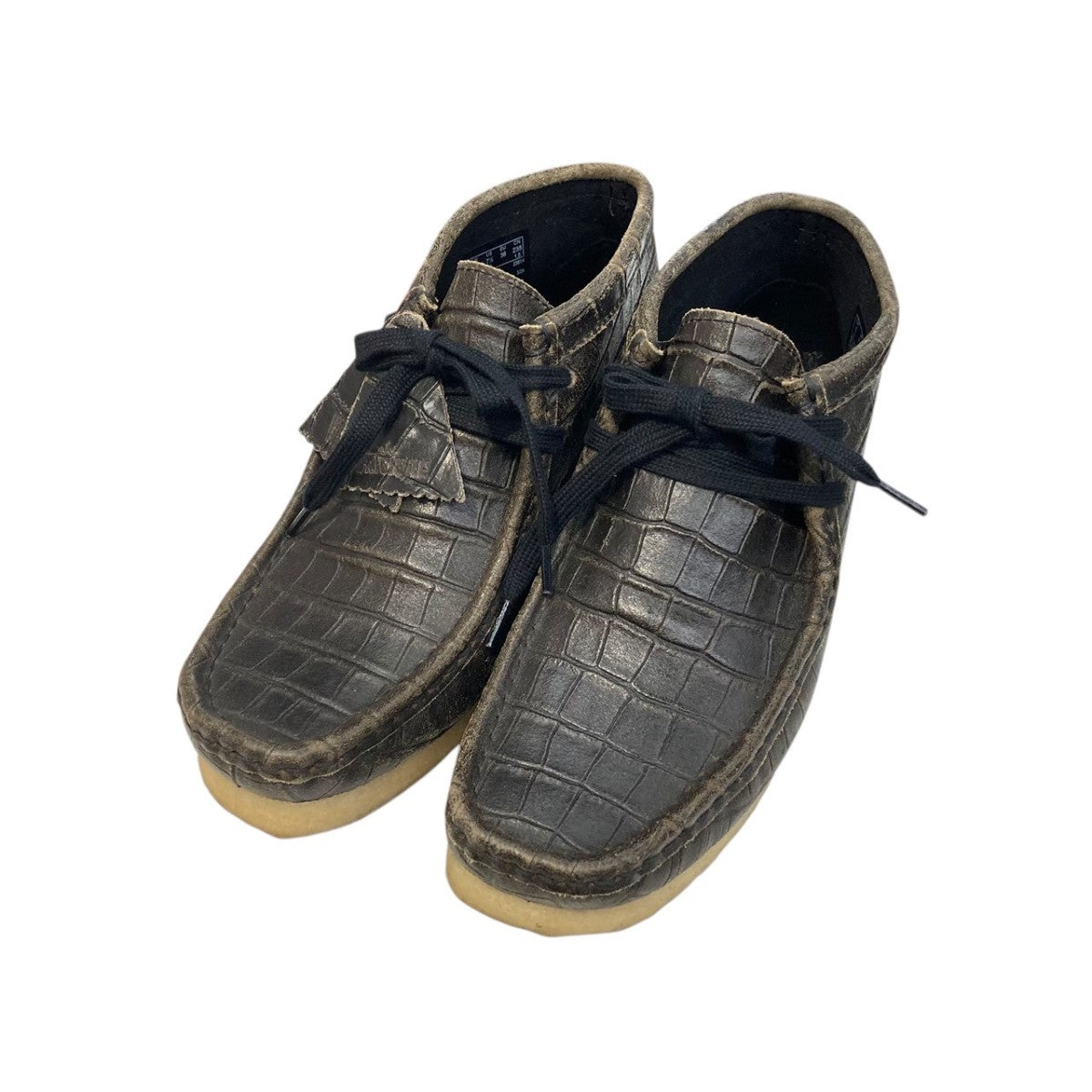 Clarks Originals Boot． BlkCroc Distres Blackワラビー26179161 古着・中古-1枚目のアイテム画像