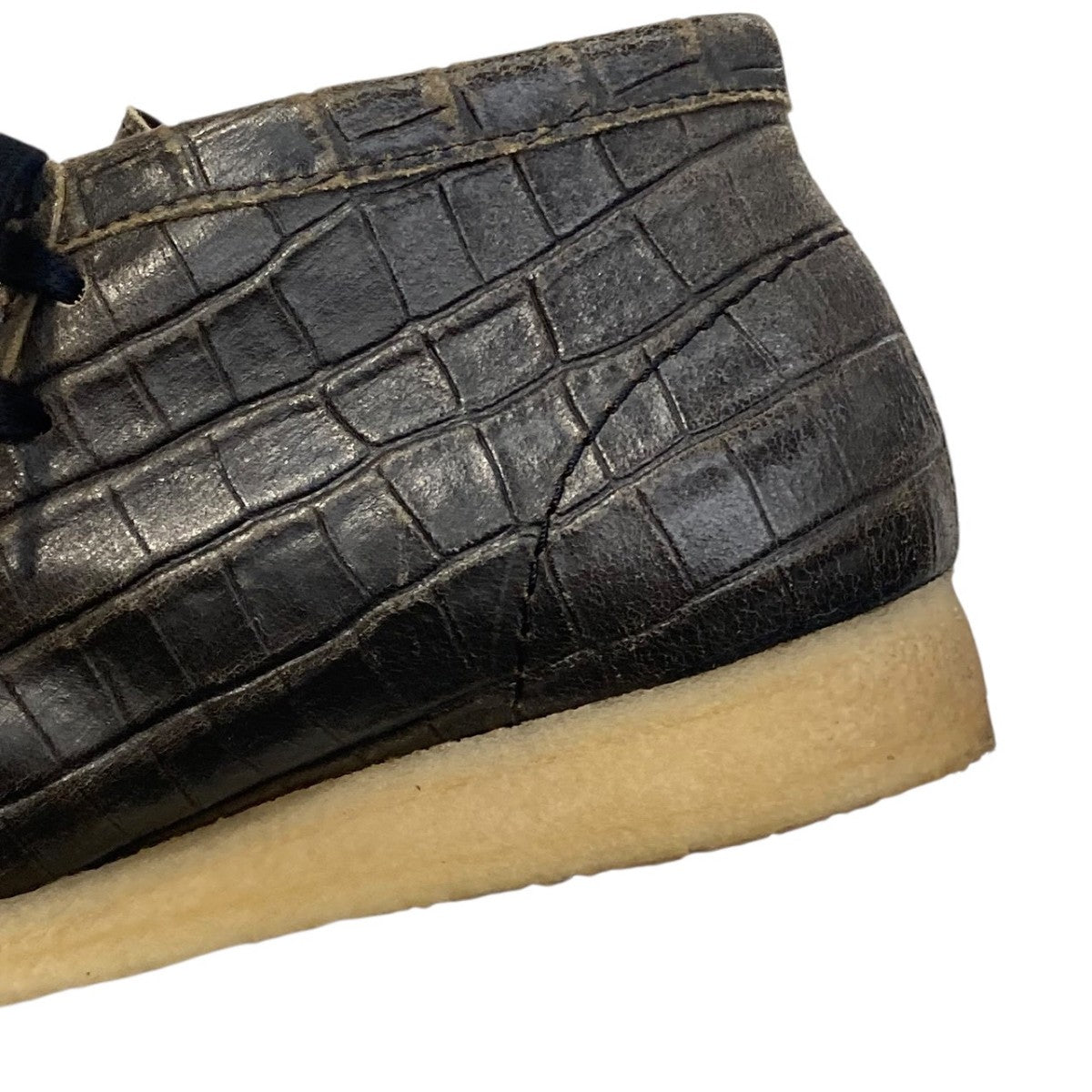 Clarks Originals Boot． BlkCroc Distres Blackワラビー26179161 古着・中古-8枚目のアイテム画像