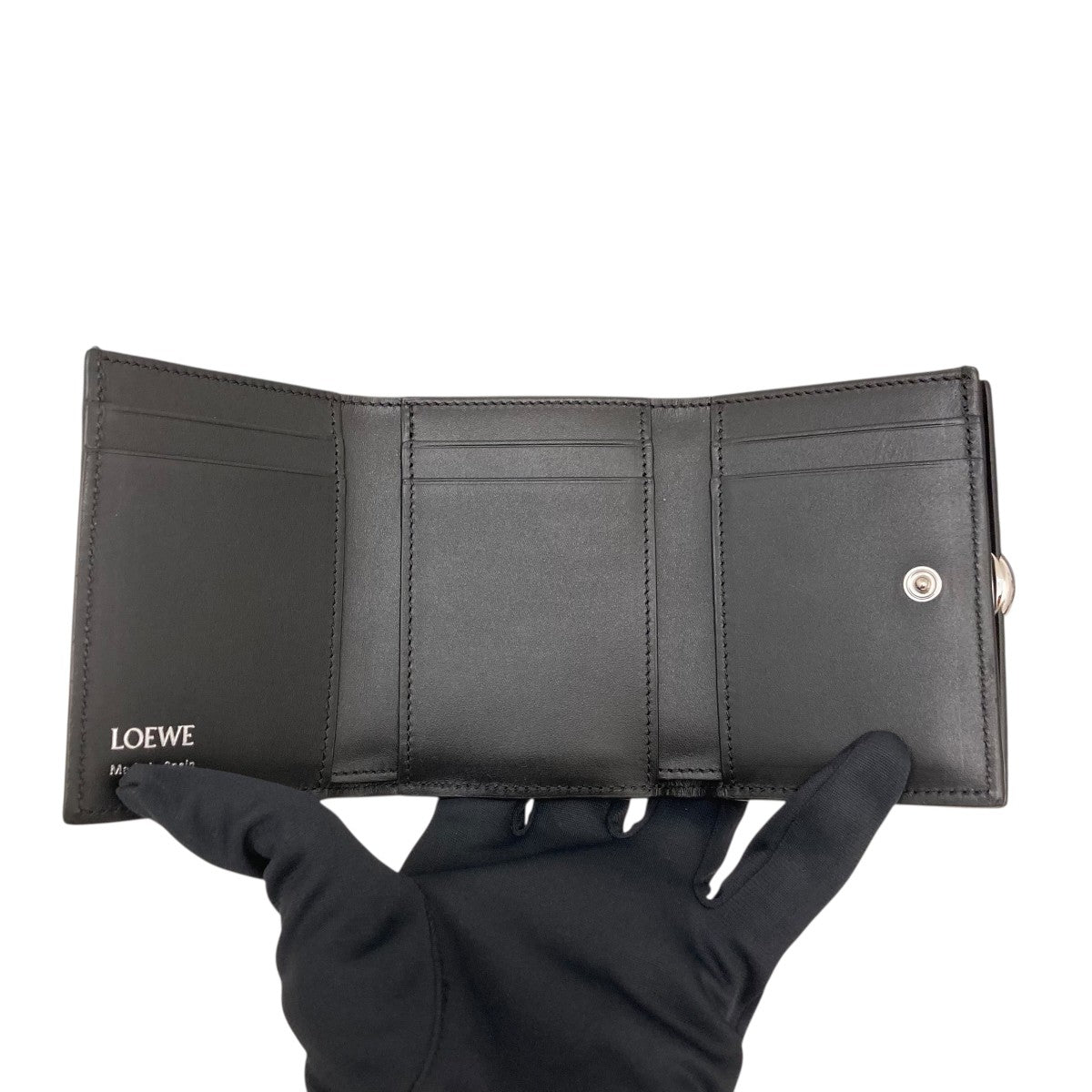 LOEWE ぺブル バーティカル ウォレット スモール3つ折り財布 古着・中古-4枚目のアイテム画像