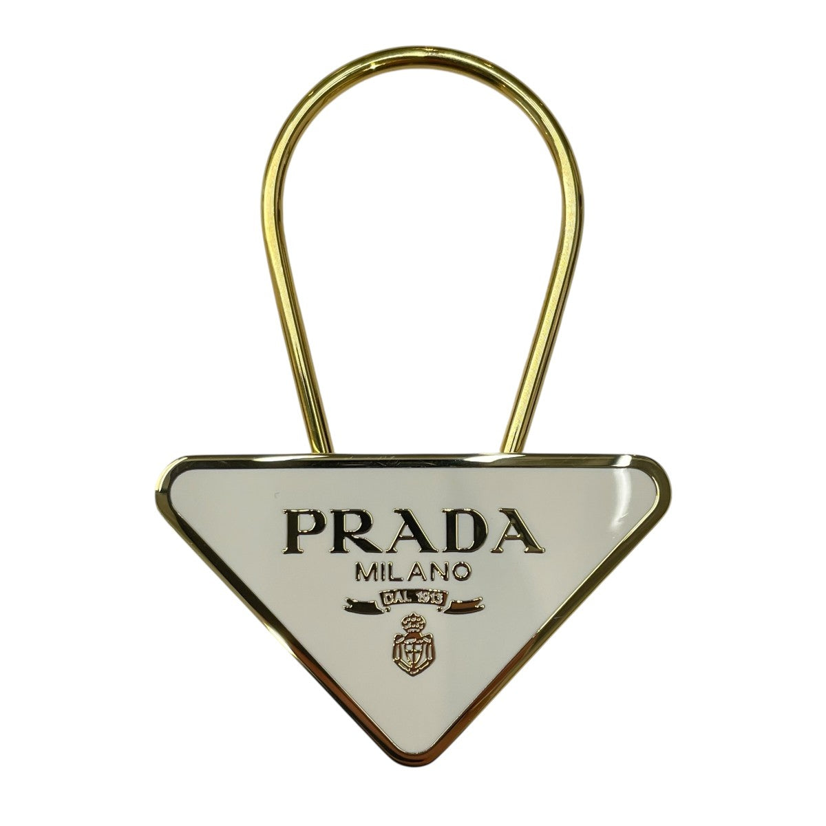 PRADA トライアングルロゴキーリングキーホルダー1PS063 古着・中古-1枚目のアイテム画像