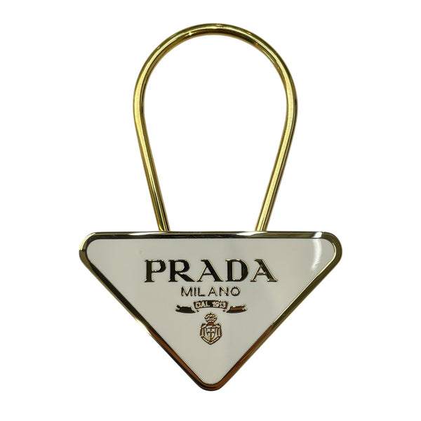 PRADA(プラダ) トライアングルロゴキーリングキーホルダー1PS063 