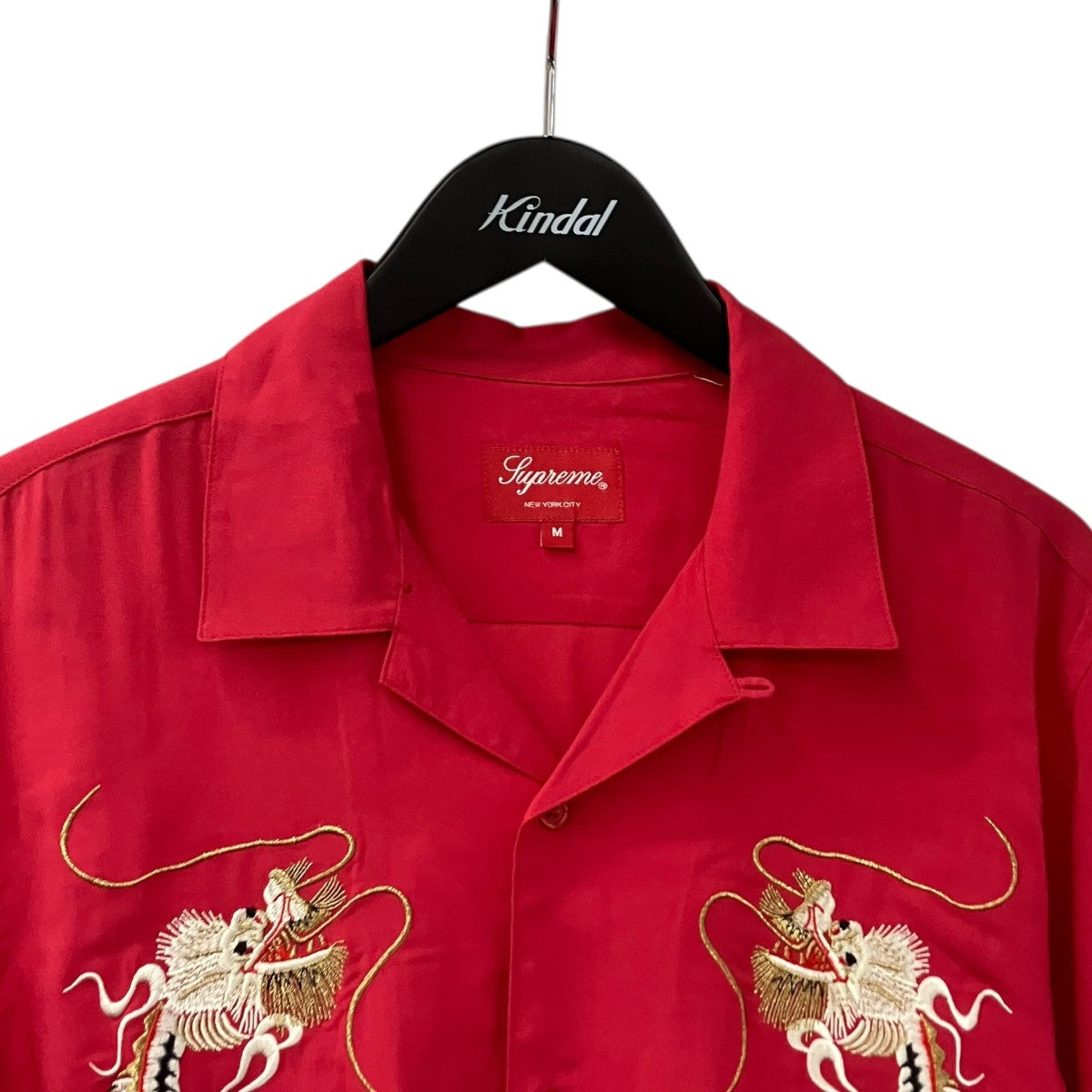 Supreme(シュプリーム) 18AWDRAGON RAYON SHIRT半袖シャツ レッド 