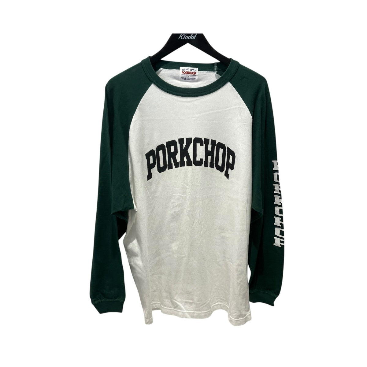 PORKCHOP ラグラン長袖Tシャツ 古着・中古-1枚目のアイテム画像