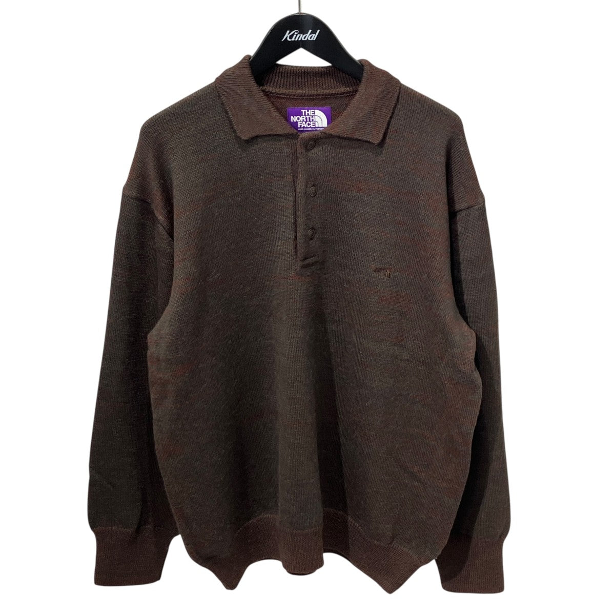 Merino Field Striped Polo SweaterニットポロシャツNT6357N