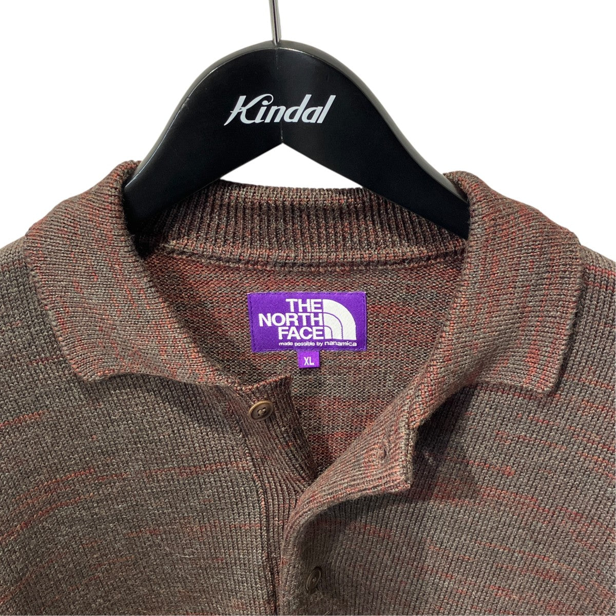 Merino Field Striped Polo SweaterニットポロシャツNT6357N