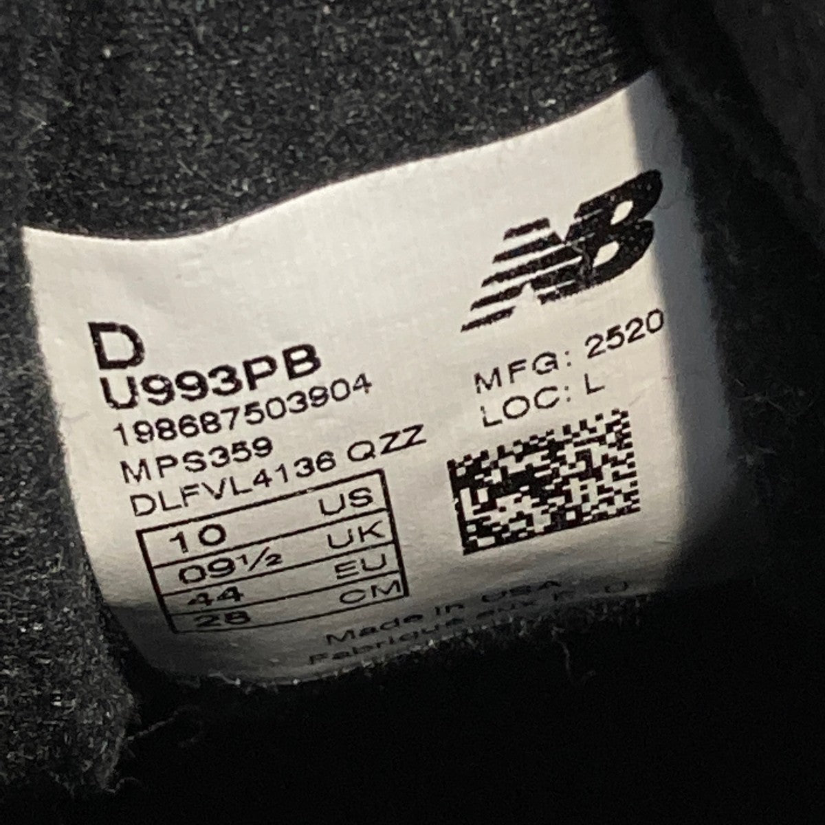 NEW BALANCE 993 スニーカーU993PB 古着・中古-4枚目のアイテム画像