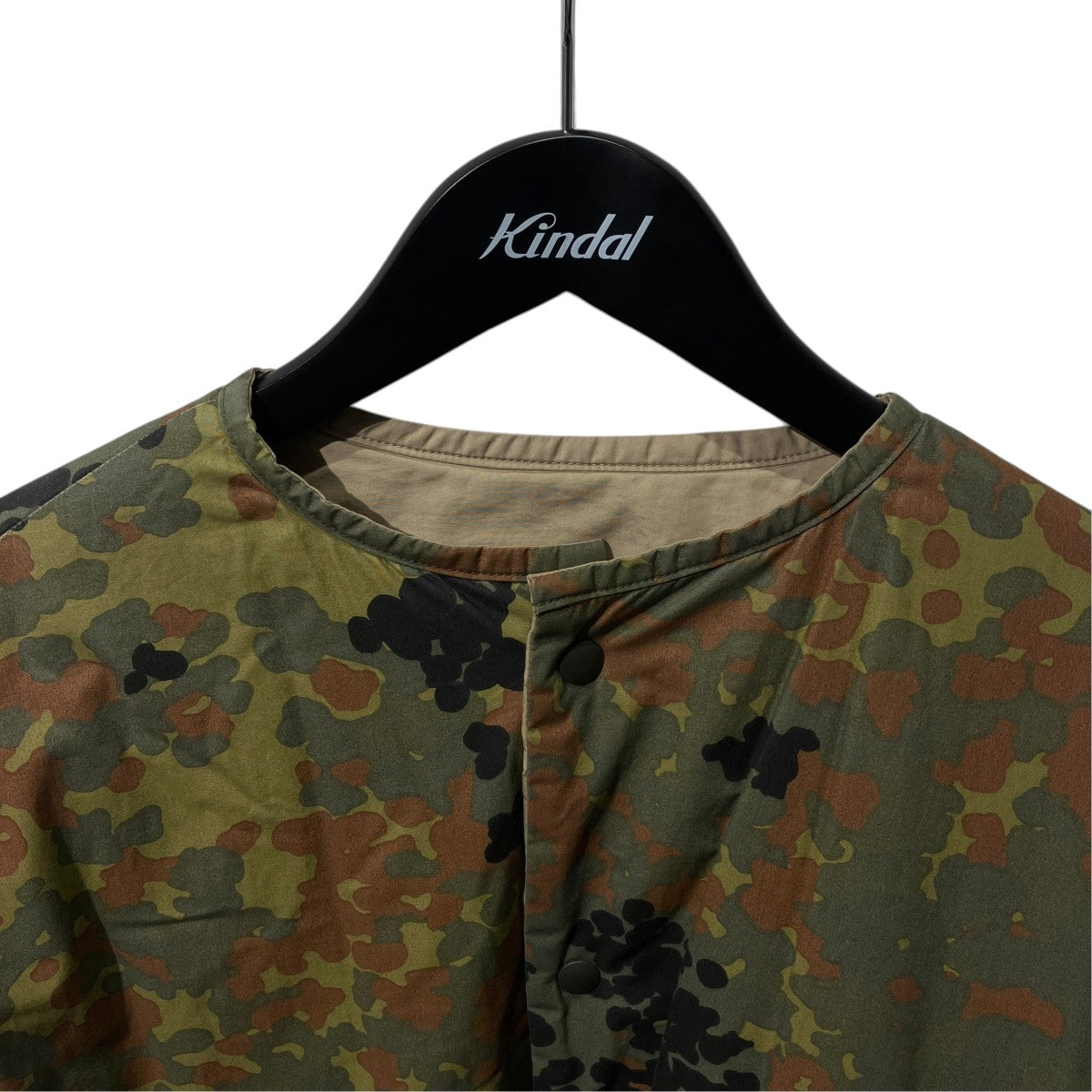 orSlow COTTON SHELL NO COLLAR COATカモフラージュ柄リバーシブル中綿コート 古着・中古-3枚目のアイテム画像