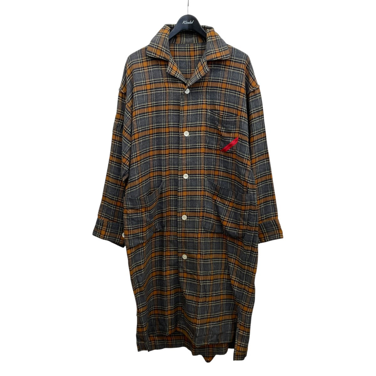 PHINGERIN チェックロングシャツPD-182-FP-014 古着・中古-1枚目のアイテム画像