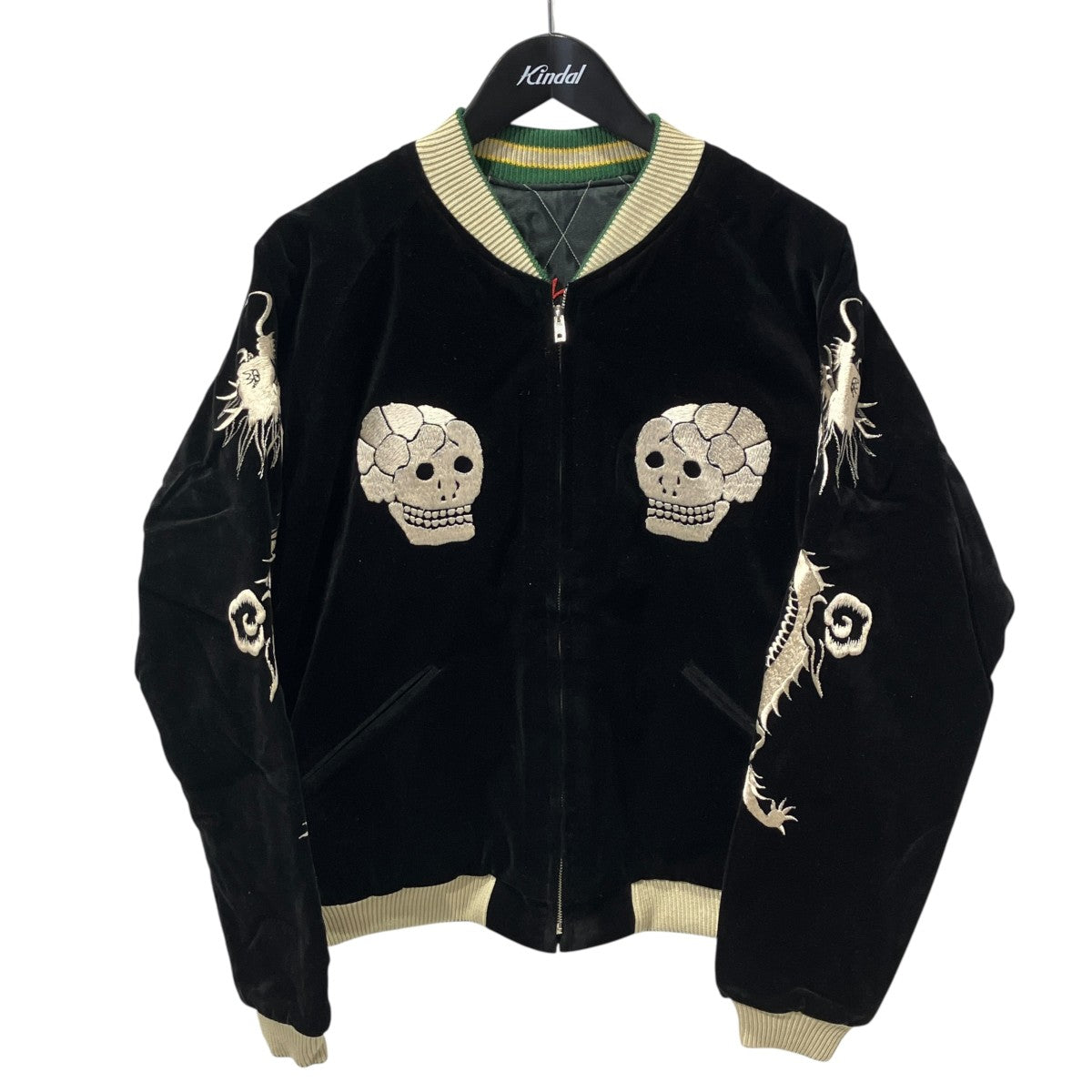 Velveteen Souvenir Jacket SPIDERWEB， SNAKE＆SKULL×DRAGON＆TIGERスカジャンTT15666