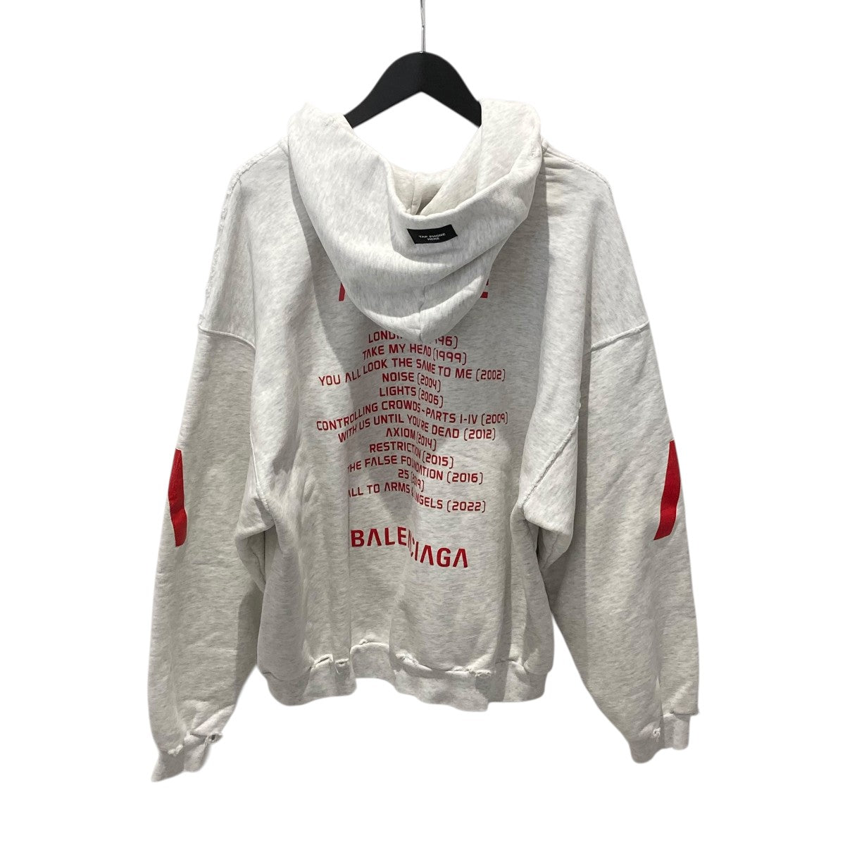 BALENCIAGA 24SSMusic Archive Series Connected Zip Up Hoodieジップパーカー744457 古着・中古-2枚目のアイテム画像