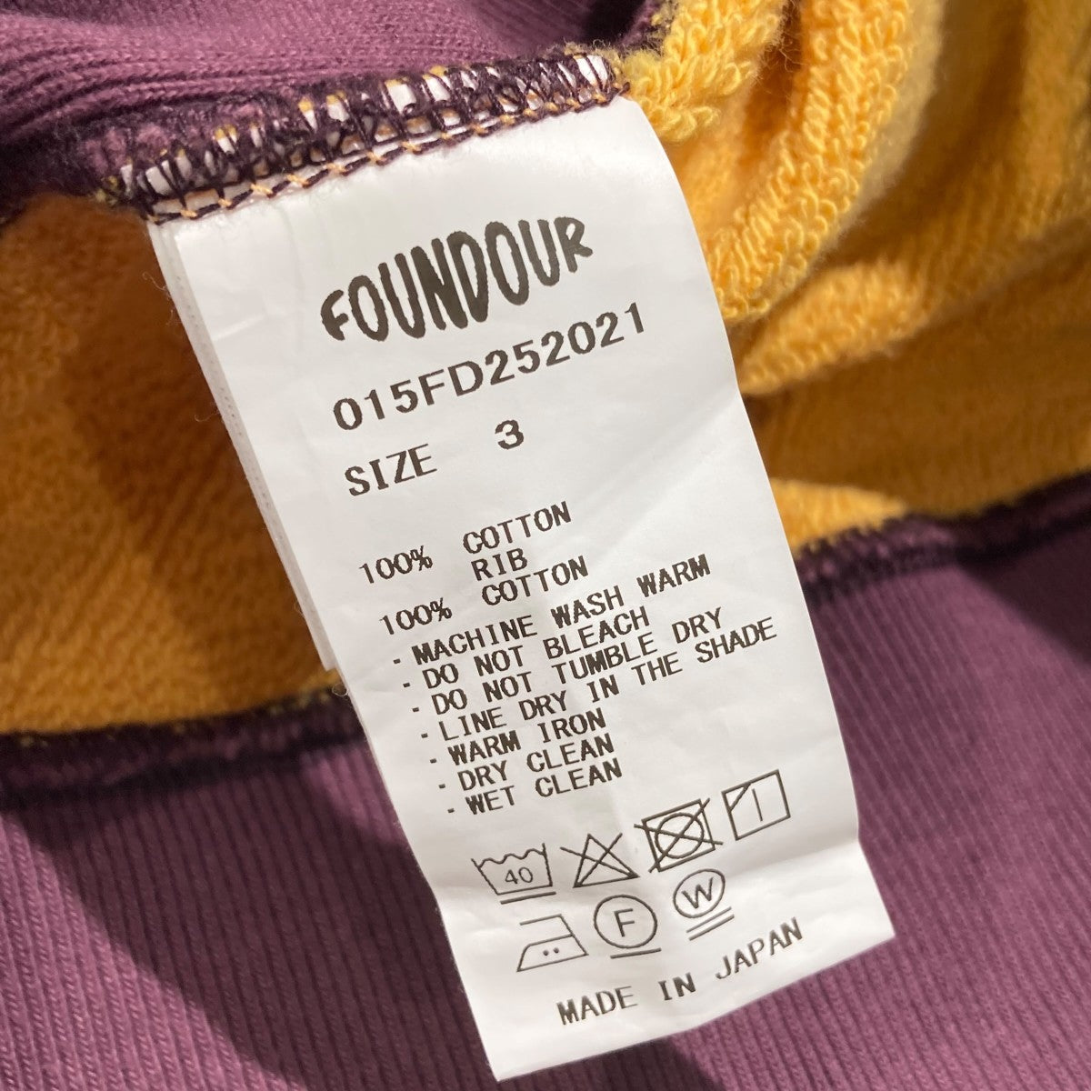 FOUNDOUR 25AWクルーネックスウェット015FD252021 古着・中古-5枚目のアイテム画像
