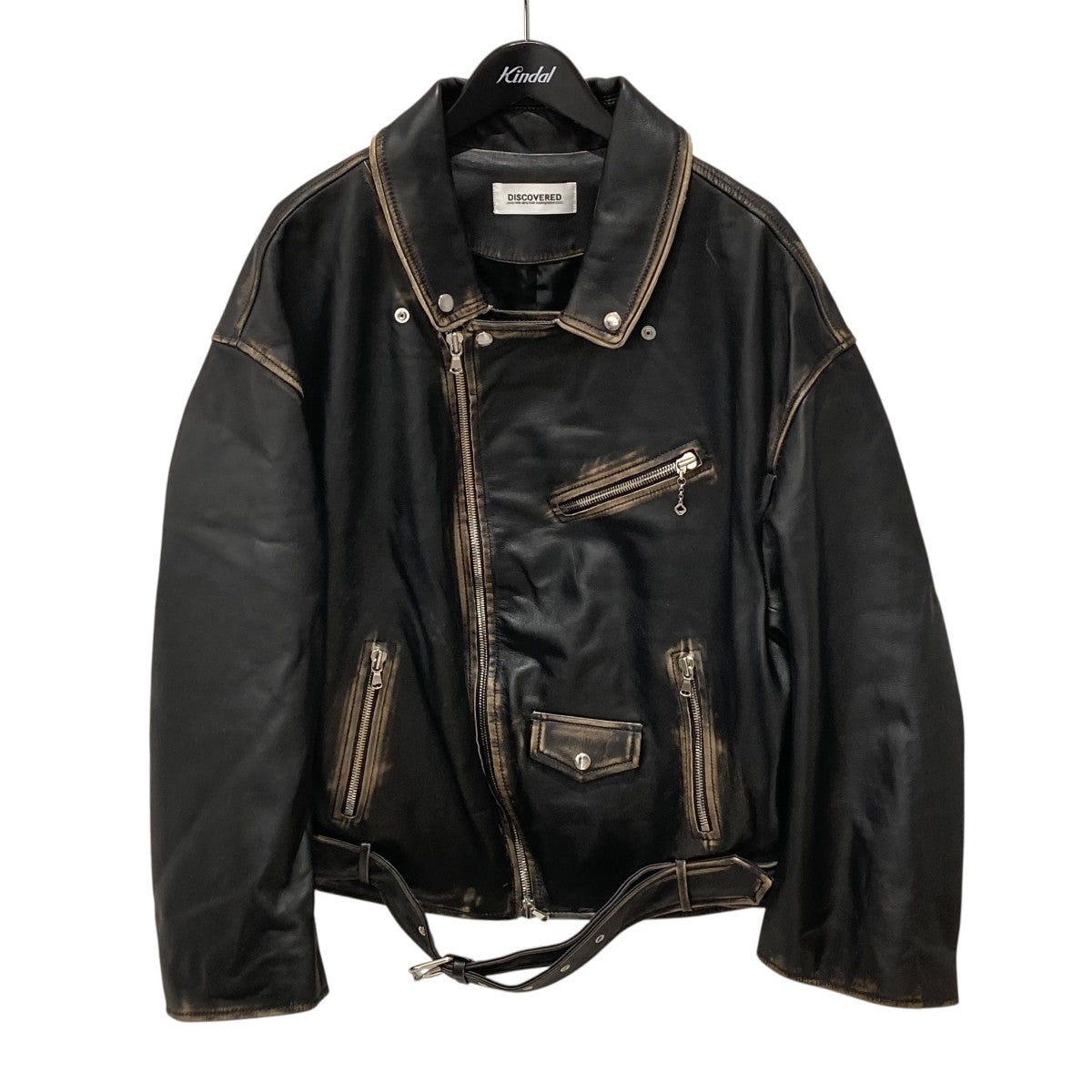 DISCOVERED LEATHER W RIDERS BLOUSONダブルライダースジャケットDC-AW25-BL-08 古着・中古-1枚目のアイテム画像