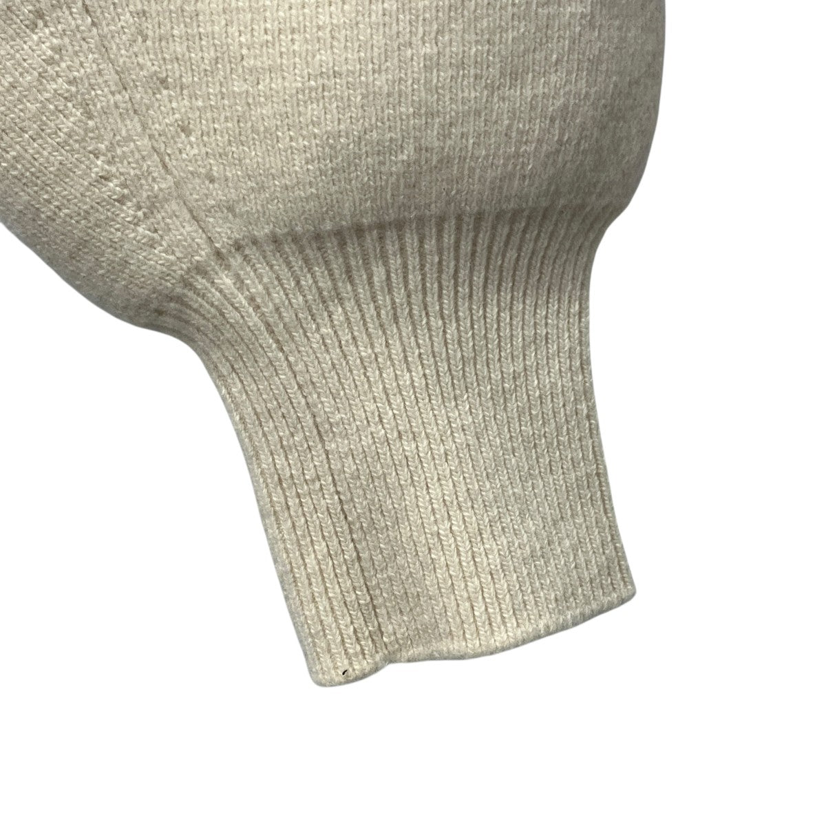 Ruched Leather Scoop Neck ／ Crewneck Sweaterウールニット1KC1221054
