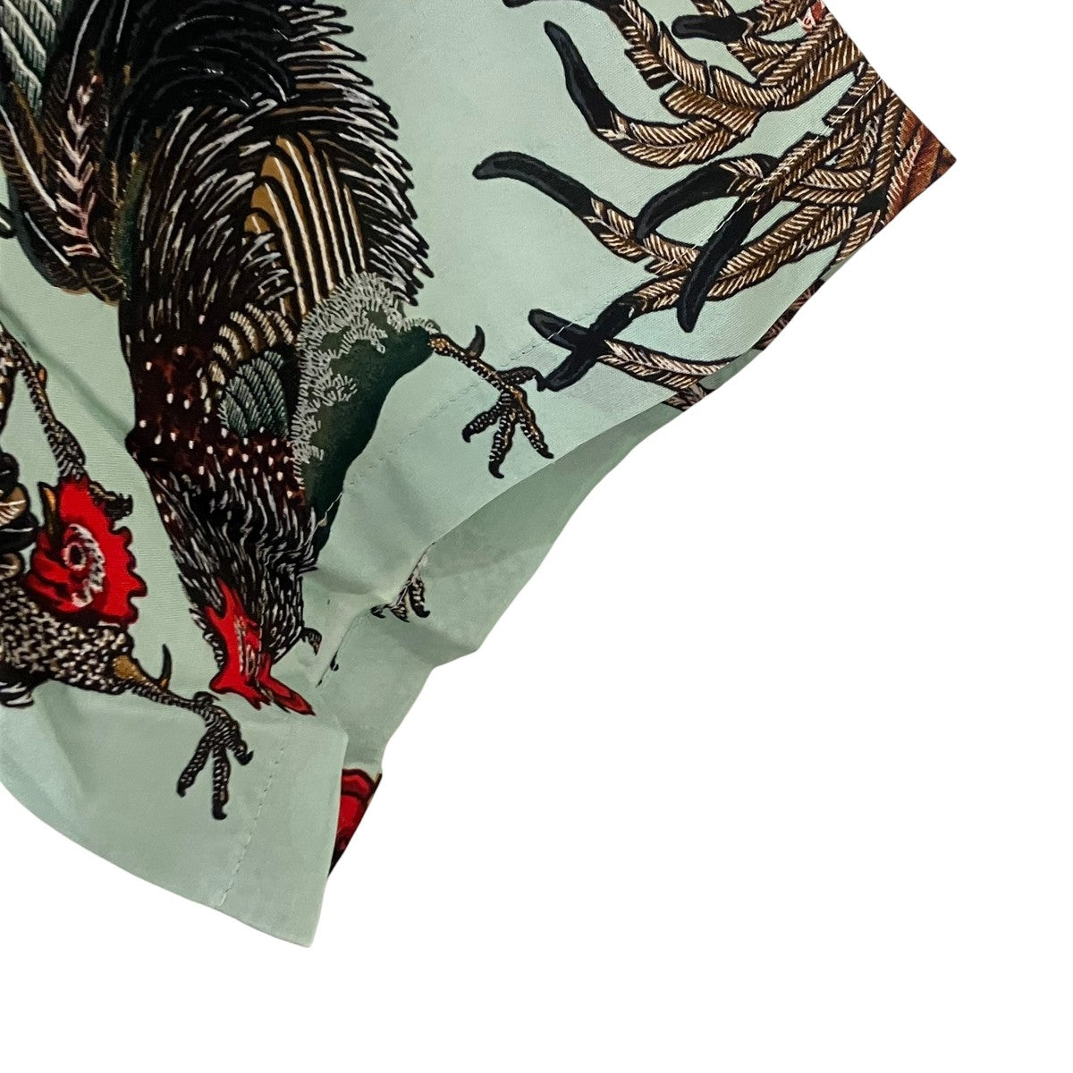 NIPOALOHA SHORT SLEEVE ALOHA SHIRT 伊藤若冲 群鶏アロハシャツ 古着・中古-4枚目のアイテム画像