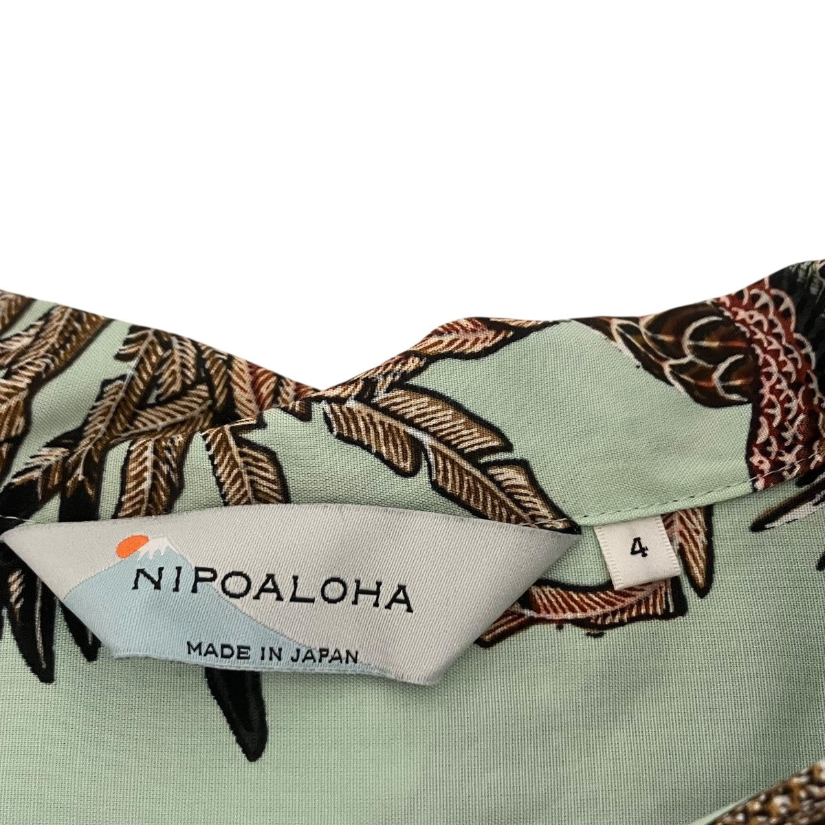 NIPOALOHA SHORT SLEEVE ALOHA SHIRT 伊藤若冲 群鶏アロハシャツ 古着・中古-5枚目のアイテム画像