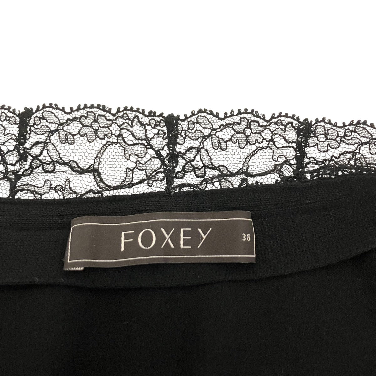 FOXEY BOUTIQUE レース リボン ニットカーディガン25639-SNMAZ55 古着・中古-5枚目のアイテム画像