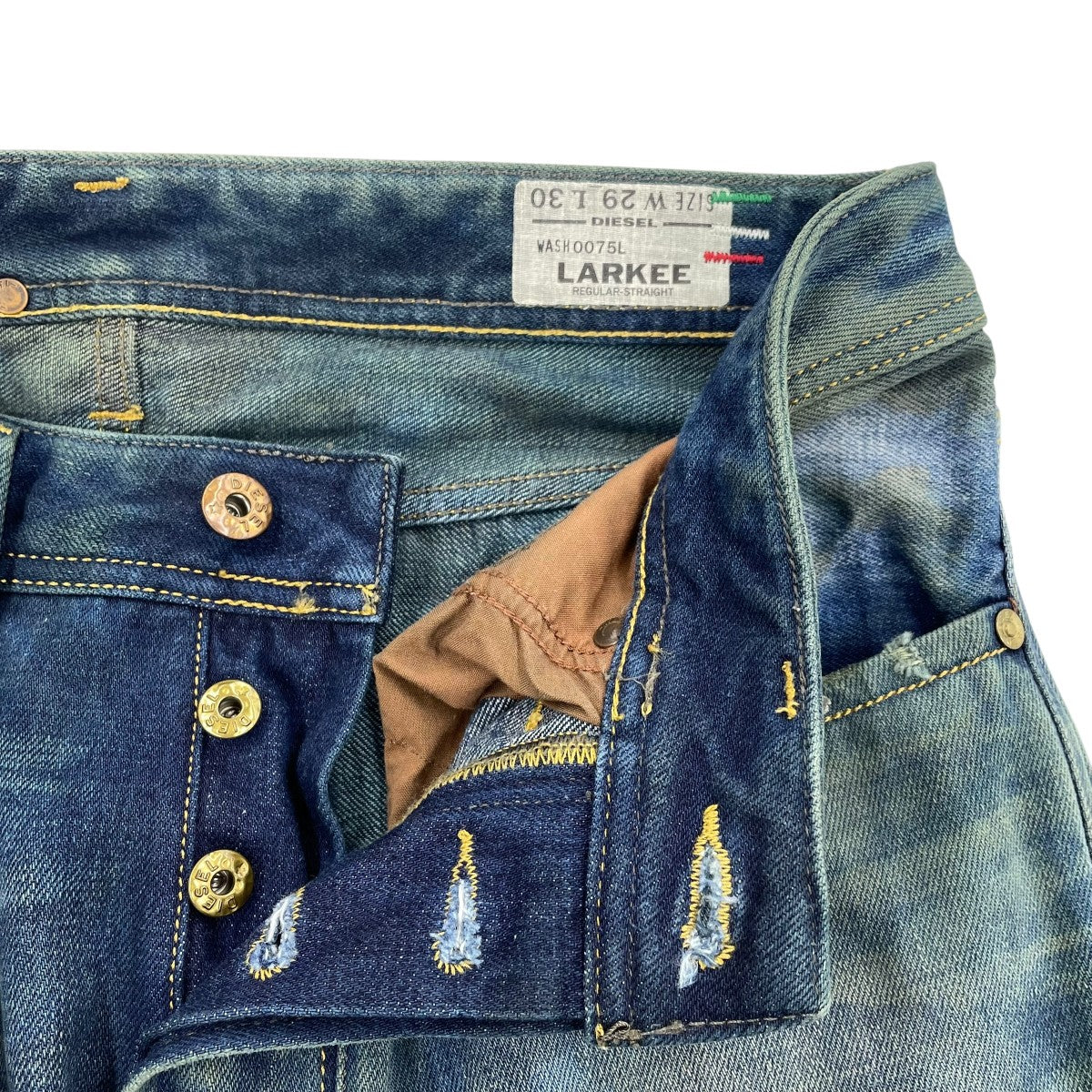 DIESEL WASH0075L LARKEE USED加工デニムパンツ 古着・中古-3枚目のアイテム画像