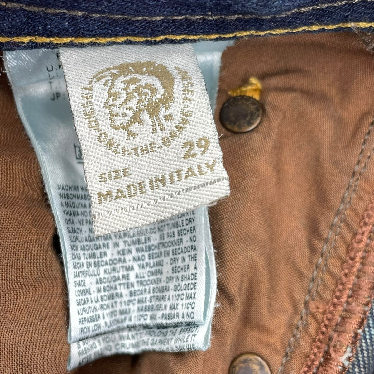 DIESEL WASH0075L LARKEE USED加工デニムパンツ 古着・中古-6枚目のアイテム画像