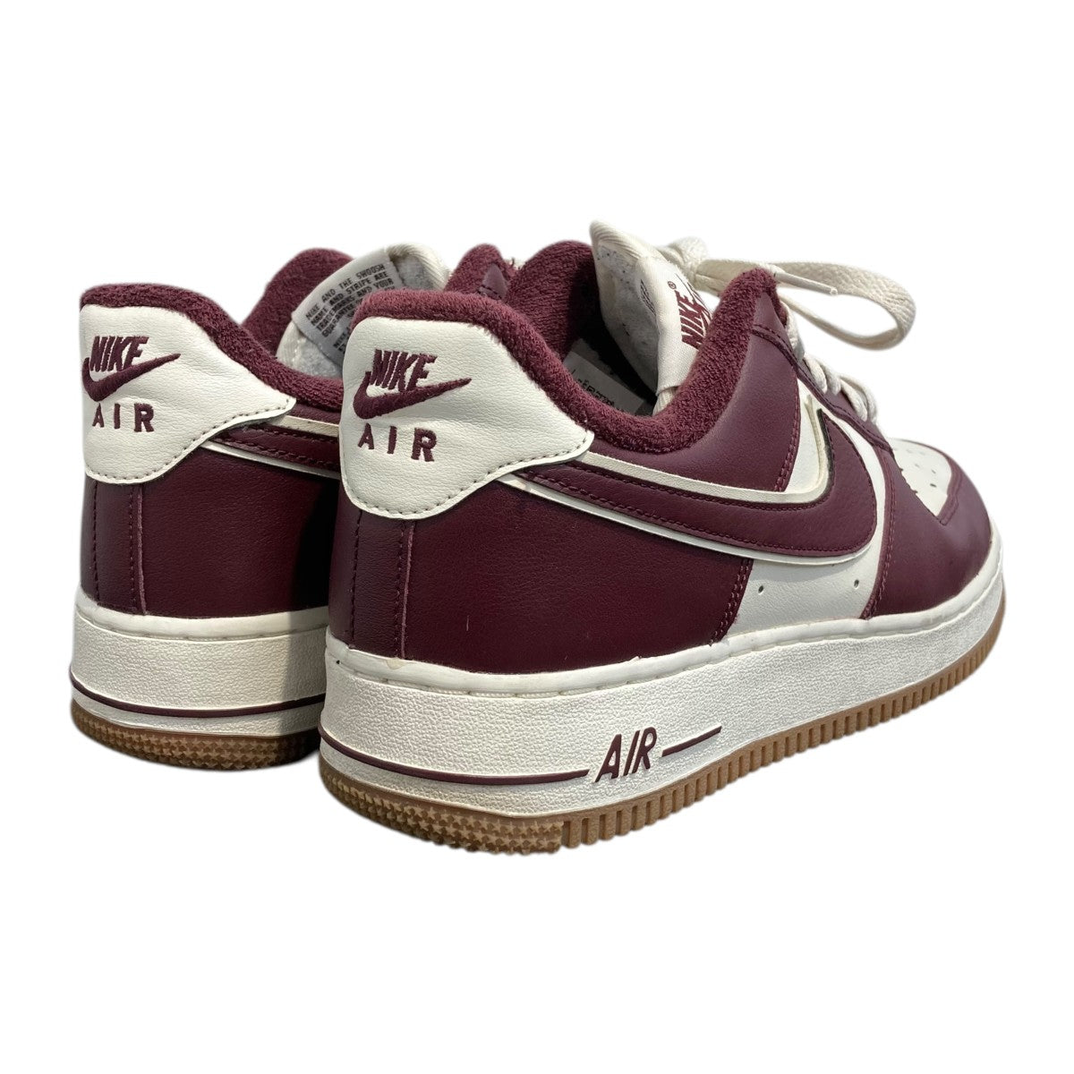 NIKE Air Force 1 Low College Pack Burgundy Whiteエアフォース1 ロー カレッジパック スニーカーDQ7659-102 古着・中古-2枚目のアイテム画像
