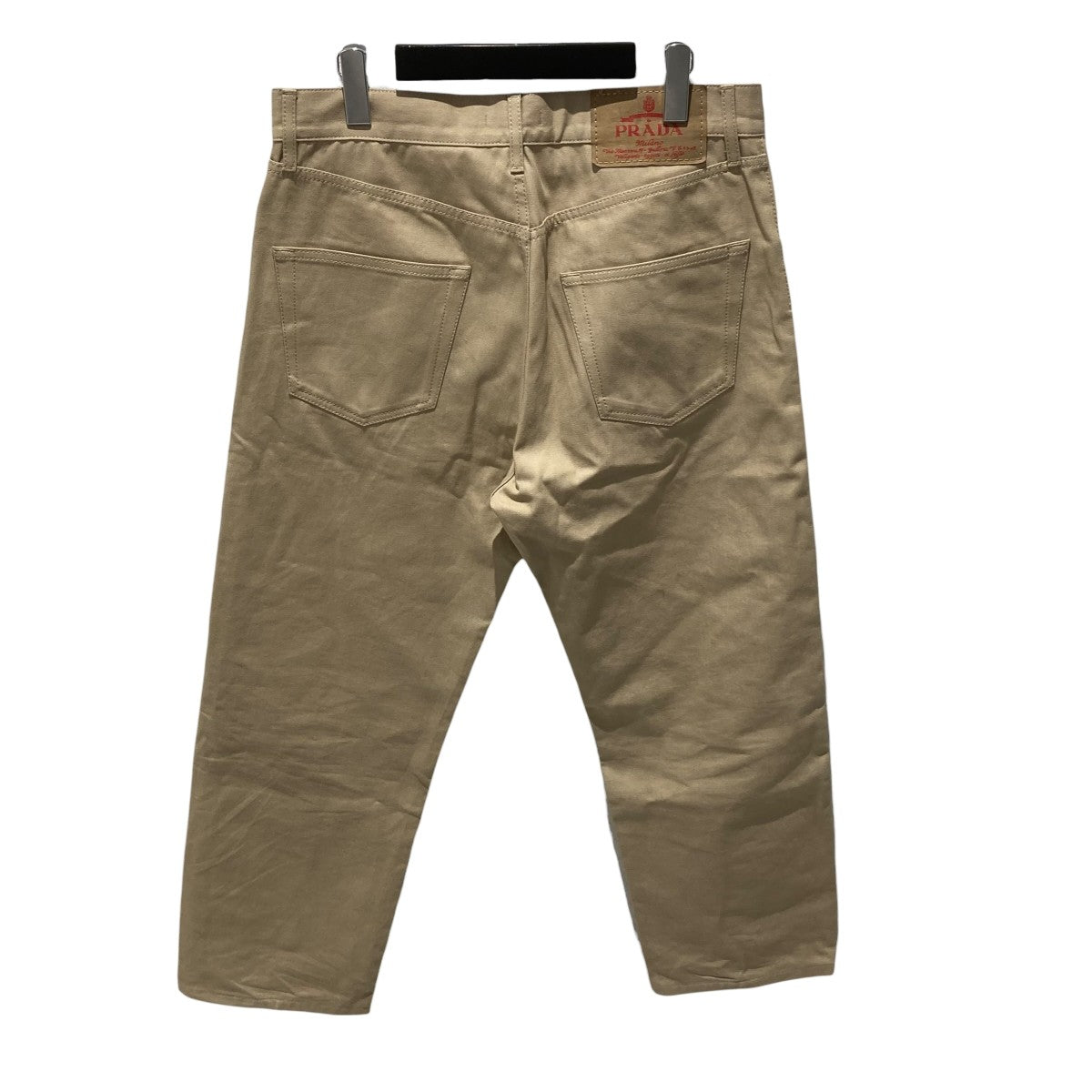 PRADA 5POCKET PANTS プレート付きデニムパンツGEP374 古着・中古-2枚目のアイテム画像