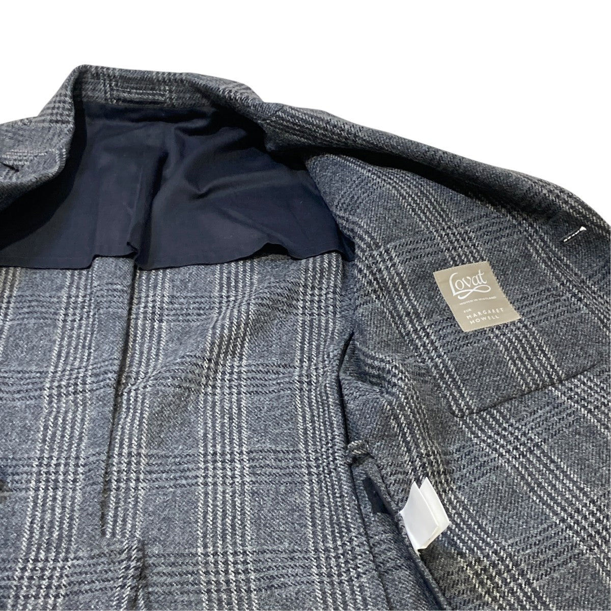 MARGARET HOWELL×LOVAT グレンチェックツイードジャケット579-0220609 古着・中古-6枚目のアイテム画像