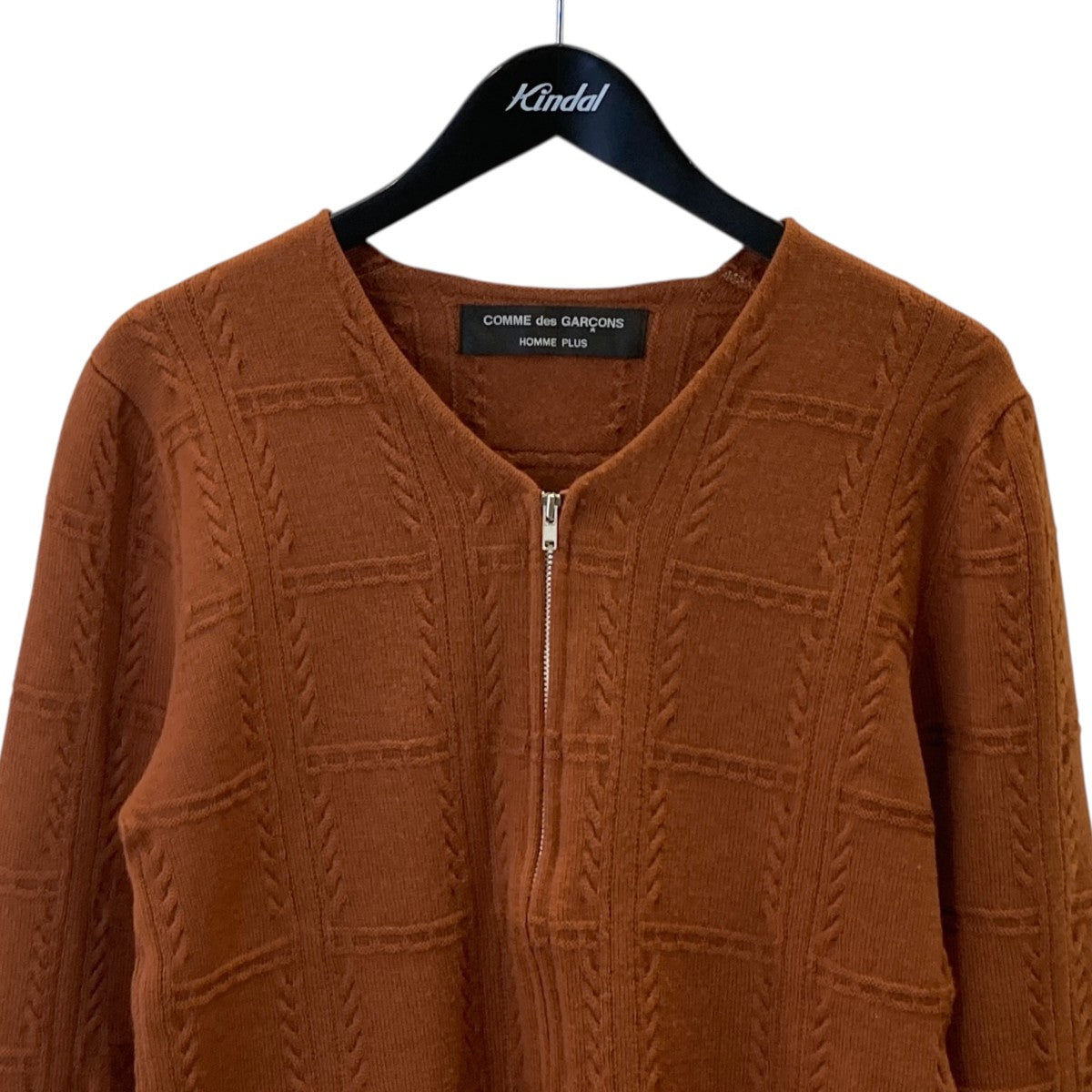 COMME des GARCONS HOMME PLUS AD2001 ドライバーズニットジップカーディガンPC-N033 古着・中古-2枚目のアイテム画像