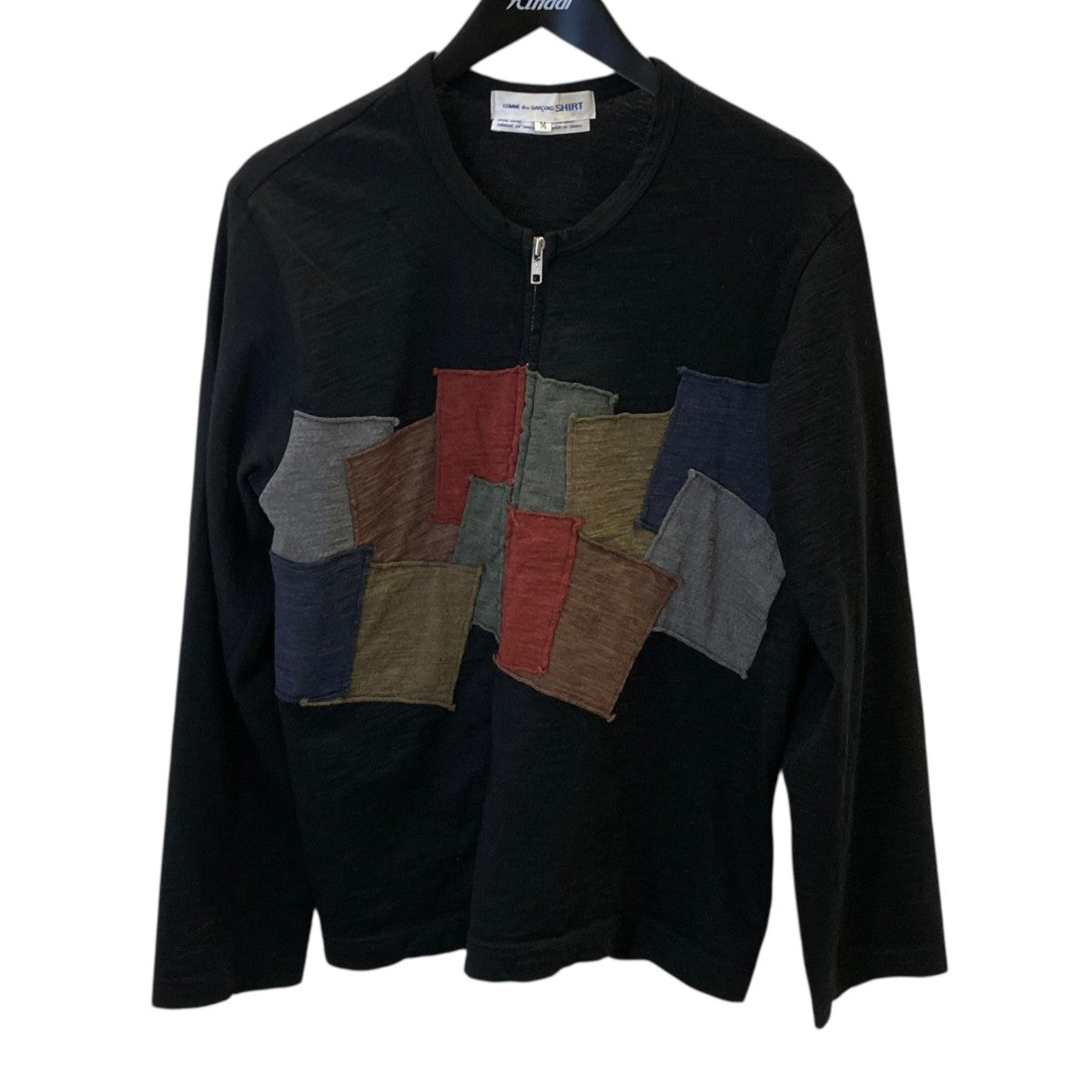 COMME des GARCONS SHIRT フランス製 パッチワークジップカーディガンジップカーディガン 古着・中古-1枚目のアイテム画像