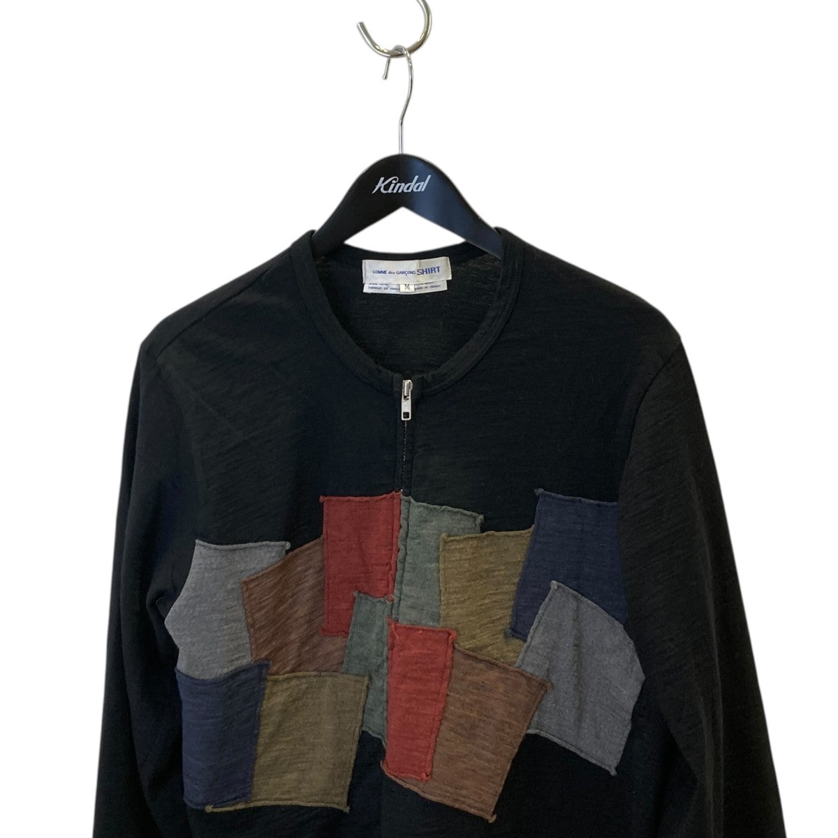 COMME des GARCONS SHIRT フランス製 パッチワークジップカーディガンジップカーディガン 古着・中古-2枚目のアイテム画像