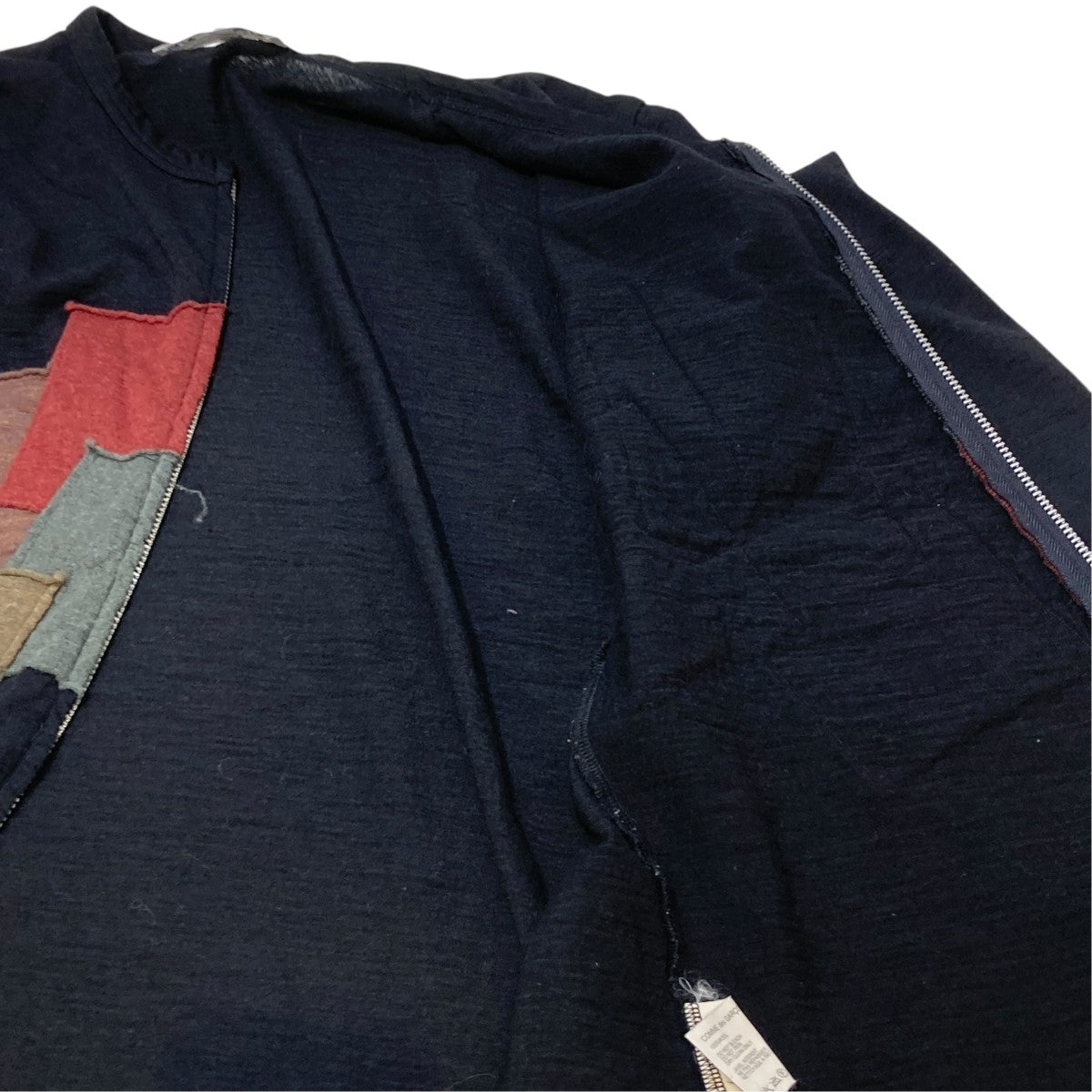 COMME des GARCONS SHIRT フランス製 パッチワークジップカーディガンジップカーディガン 古着・中古-7枚目のアイテム画像