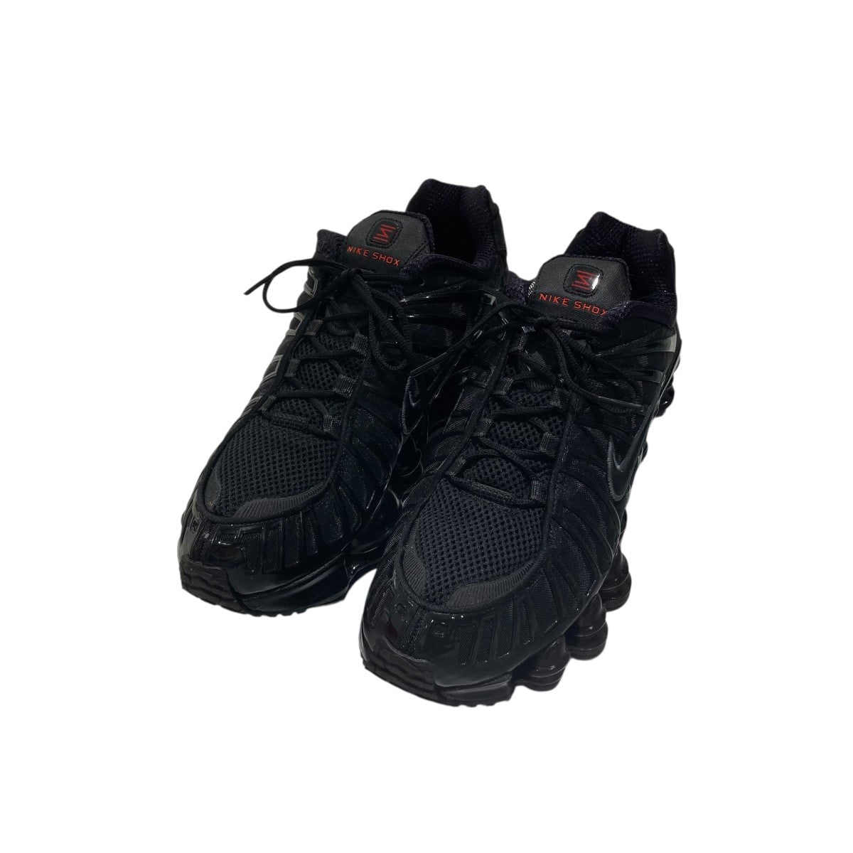 NIKE SHOX TL BLACK BLACK-MTLC HEMATITE-MAX ORANGEスニーカーAV3595-002 古着・中古-1枚目のアイテム画像