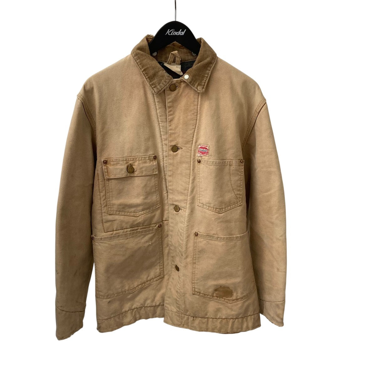 CarHartt 50S ハートタグ 裏地ブランケットチョアコートカバーオール 古着・中古-1枚目のアイテム画像