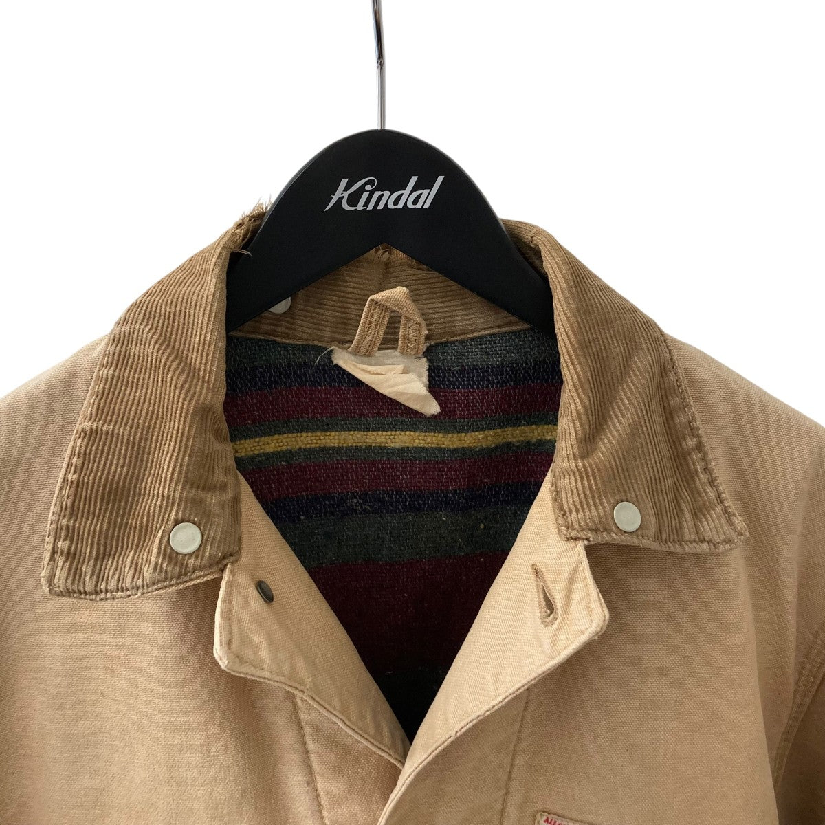 CarHartt 50S ハートタグ 裏地ブランケットチョアコートカバーオール 古着・中古-3枚目のアイテム画像
