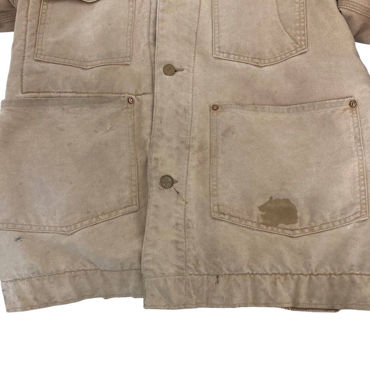 CarHartt 50S ハートタグ 裏地ブランケットチョアコートカバーオール 古着・中古-8枚目のアイテム画像