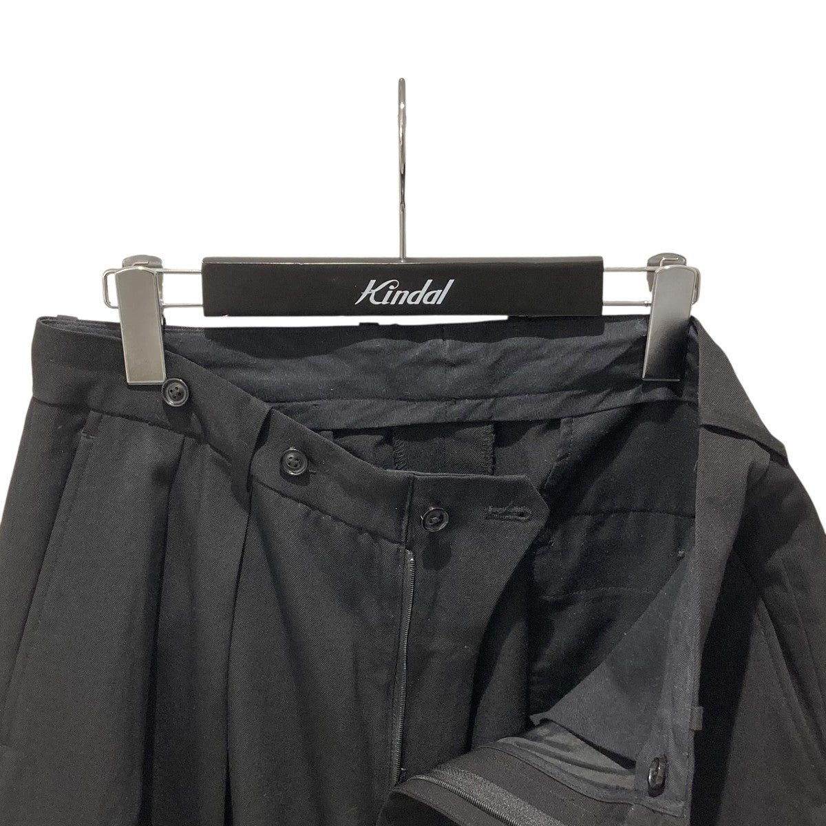 ULTERIOR VINTAGE SOFT GABARDINE TUCKED TROUSERSタックワイドパンツUPT69-KC217 古着・中古-3枚目のアイテム画像