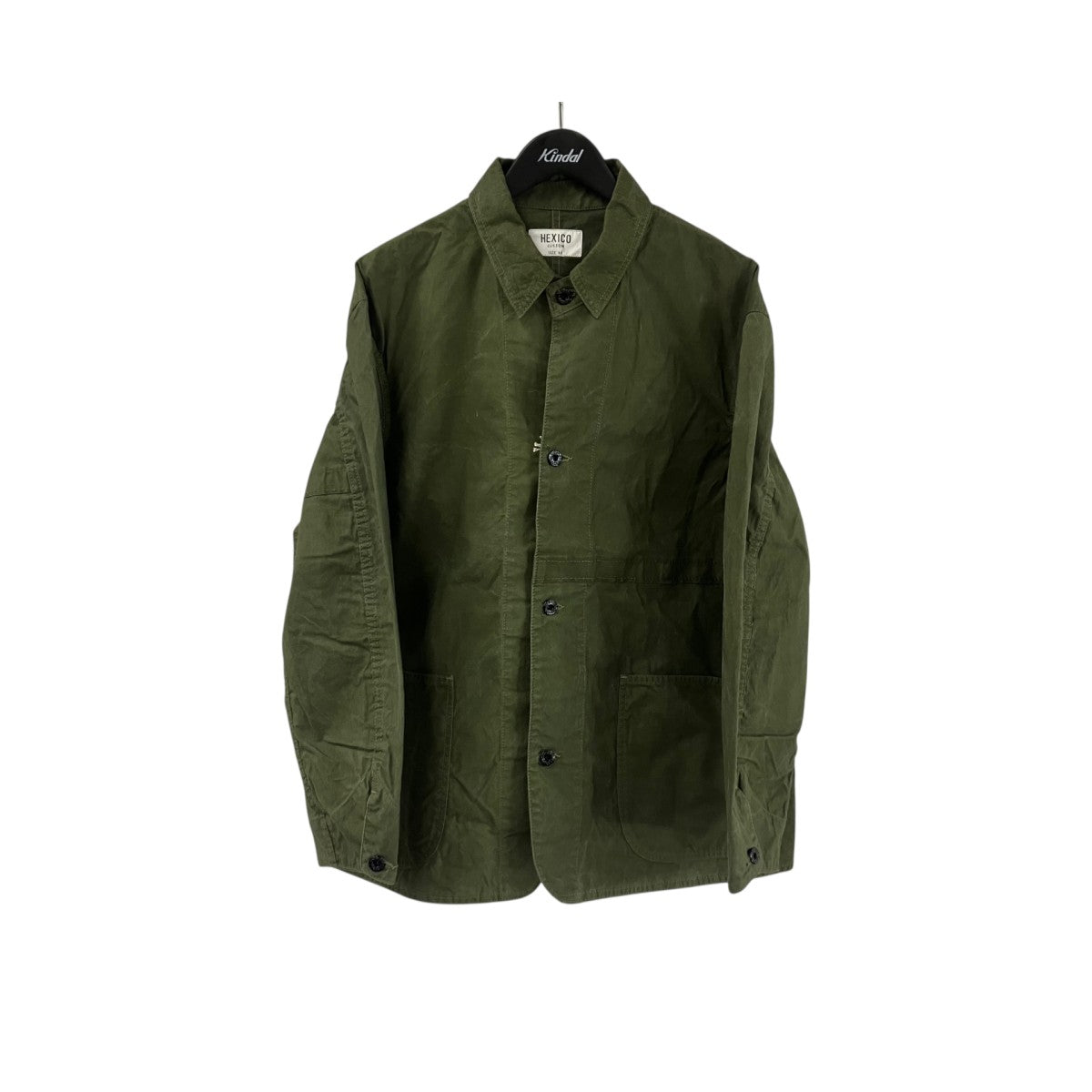 HEXICO Coverall 1940s Style 『US Military 60-80s Shelter Half Tent With Iron Button』HEXICO、ミリタリージャケット8001 古着・中古-1枚目のアイテム画像