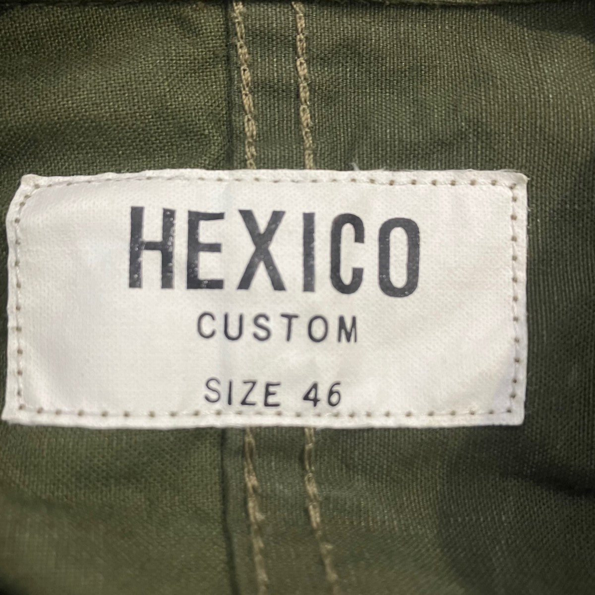 HEXICO Coverall 1940s Style 『US Military 60-80s Shelter Half Tent With Iron Button』HEXICO、ミリタリージャケット8001 古着・中古-5枚目のアイテム画像