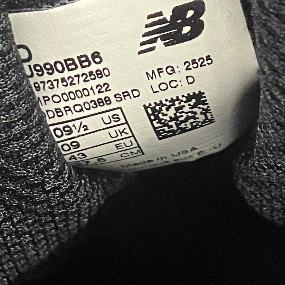 NEW BALANCE 990v6スニーカーU990BB6 古着・中古-6枚目のアイテム画像