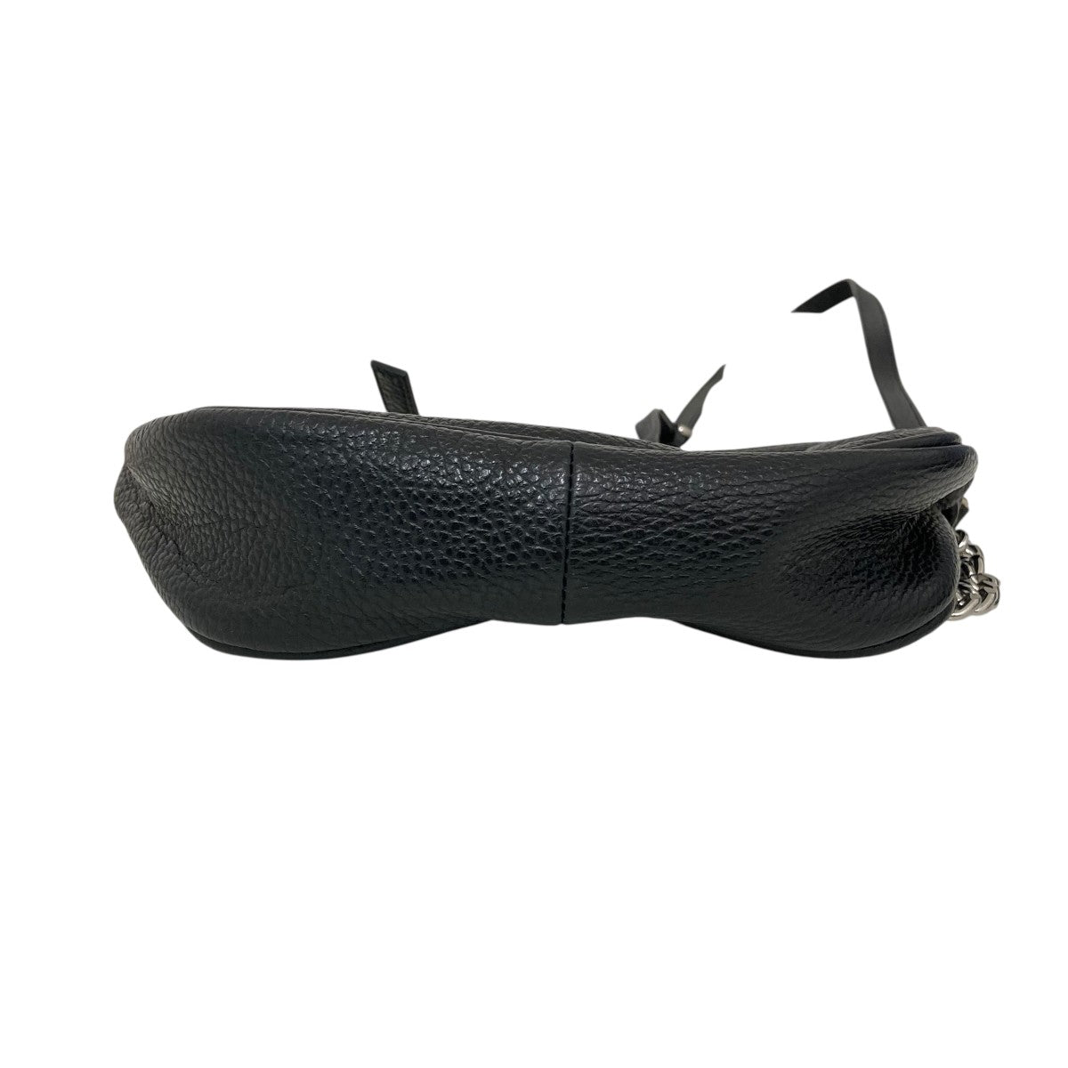 レザーハーフムーンチェーンショルダーバッグ