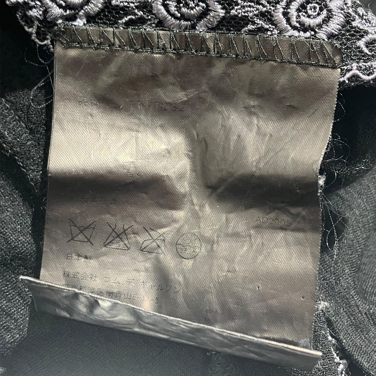 tricot COMME des GARCONS 05AWレース 製品染め半袖カットソーTP-T032 古着・中古-5枚目のアイテム画像