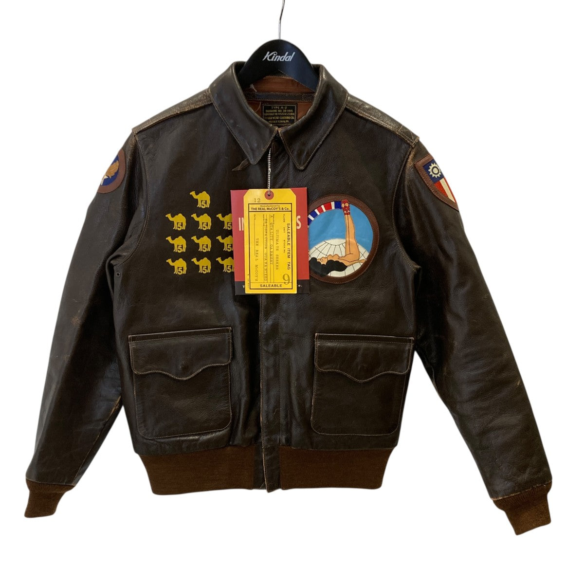 THE REAL McCOY’S A-2 HUMP HAPPYレザージャケットMJ11102 古着・中古-1枚目のアイテム画像