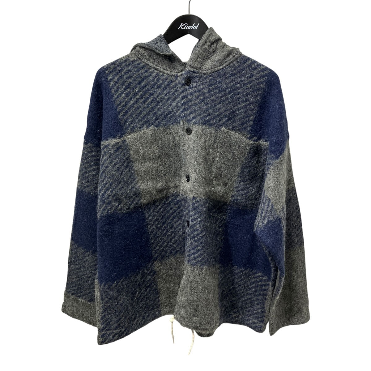 MOHAIR HOODED SHIRT JACKETニットフーディーs25fa029