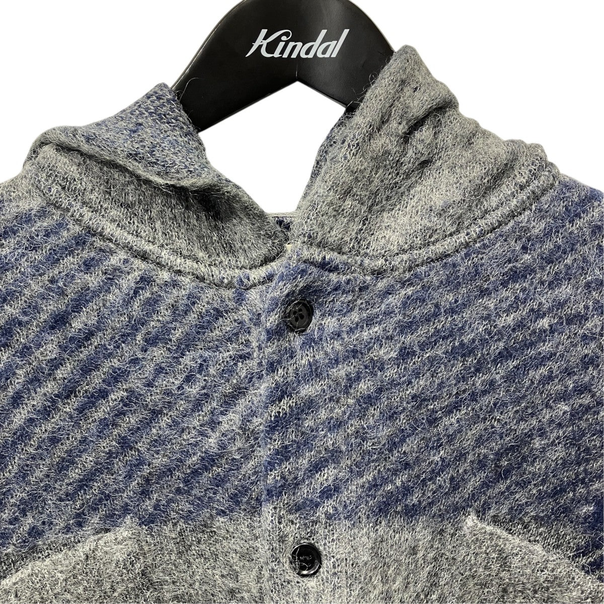 MOHAIR HOODED SHIRT JACKETニットフーディーs25fa029