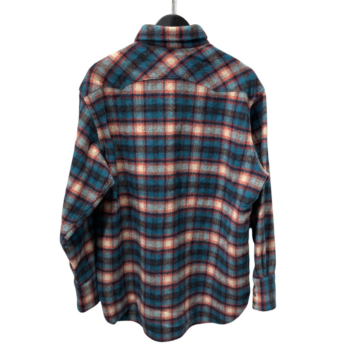 BEAMS PLUS Western Shirt Wool Alpaca Plaid Shaggyウエスタンシャツジャケット38-11-0904-791 古着・中古-2枚目のアイテム画像
